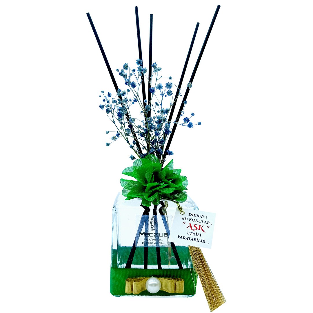 200 ml Küp Bambu Çubuklu Oda Kokuları Reed Diffuser Oda Parfümü Ortam Kokusu - MECZUB