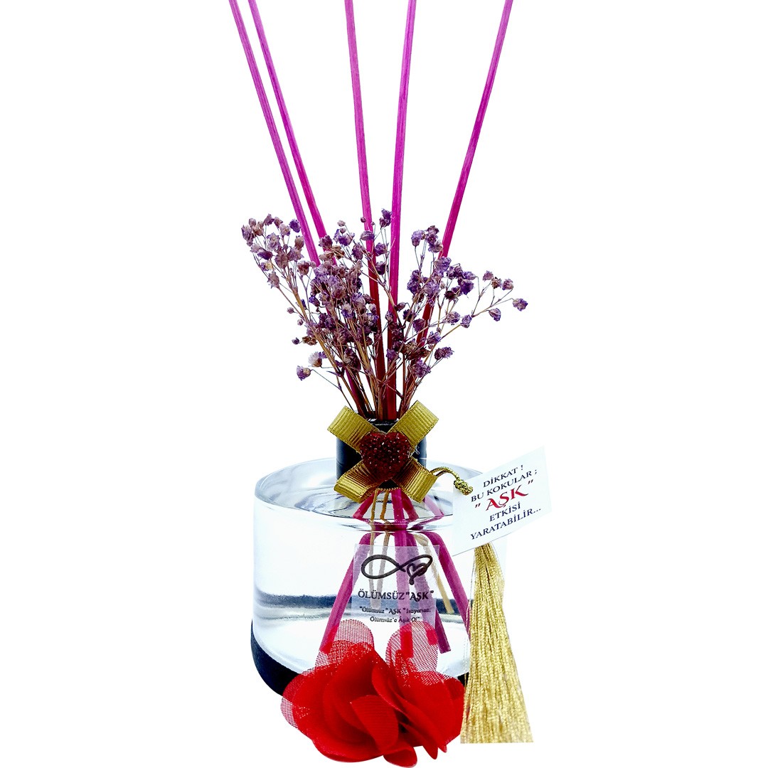 200 ml Silindir Bambu Çubuklu Oda Kokuları Reed Diffuser Oda Parfümü Ortam Kokusu