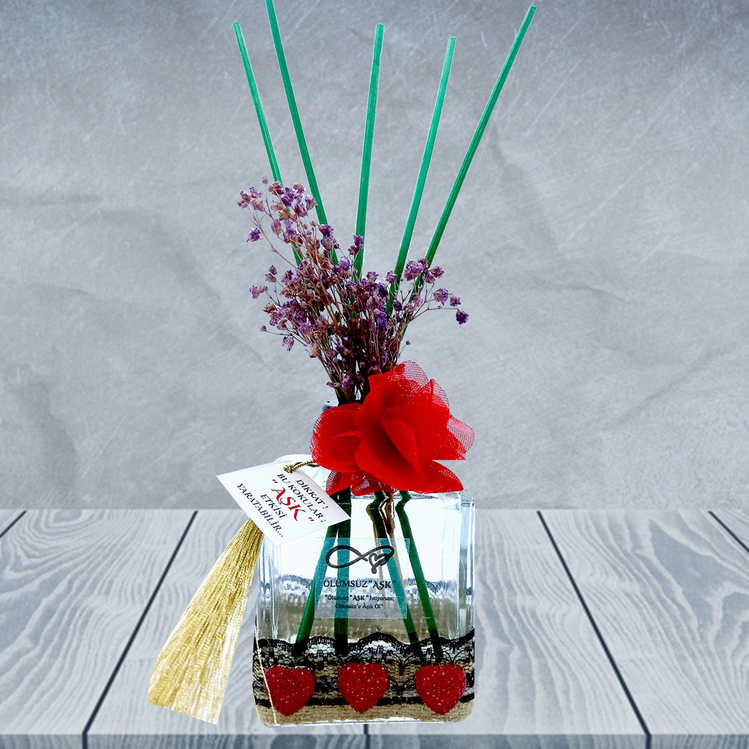 200 ml Küp Bambu Çubuklu Oda Kokuları Reed Diffuser Oda Parfümü Ortam Kokusu