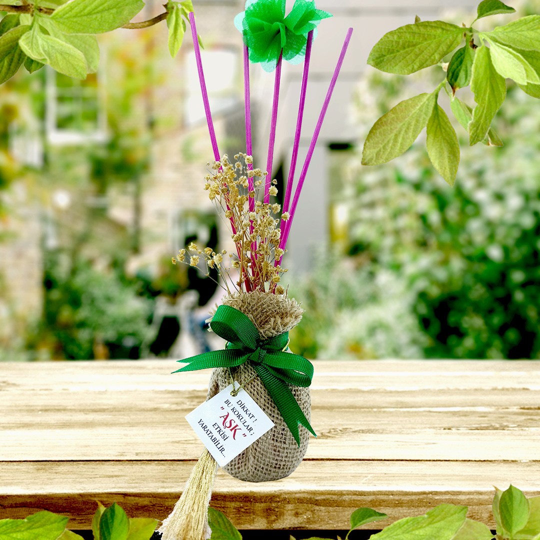 Hasır Seri Bambu Çubuklu Oda Kokuları Reed Diffuser Oda Parfümü Ortam Kokusu