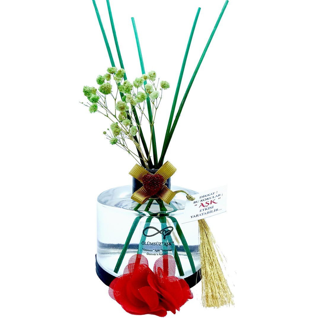 200 ml Silindir Bambu Çubuklu Oda Kokuları Reed Diffuser Oda Parfümü Ortam Kokusu