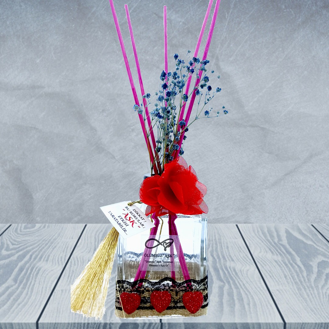 200 ml Küp Bambu Çubuklu Oda Kokuları Reed Diffuser Oda Parfümü Ortam Kokusu