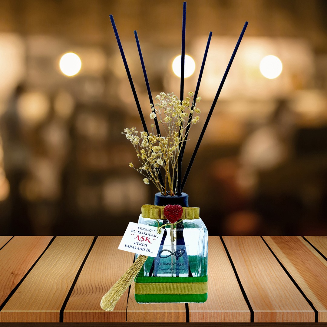 120 ml Küp Bambu Çubuklu Oda Kokuları Reed Diffuser Oda Parfümü Ortam Kokusu