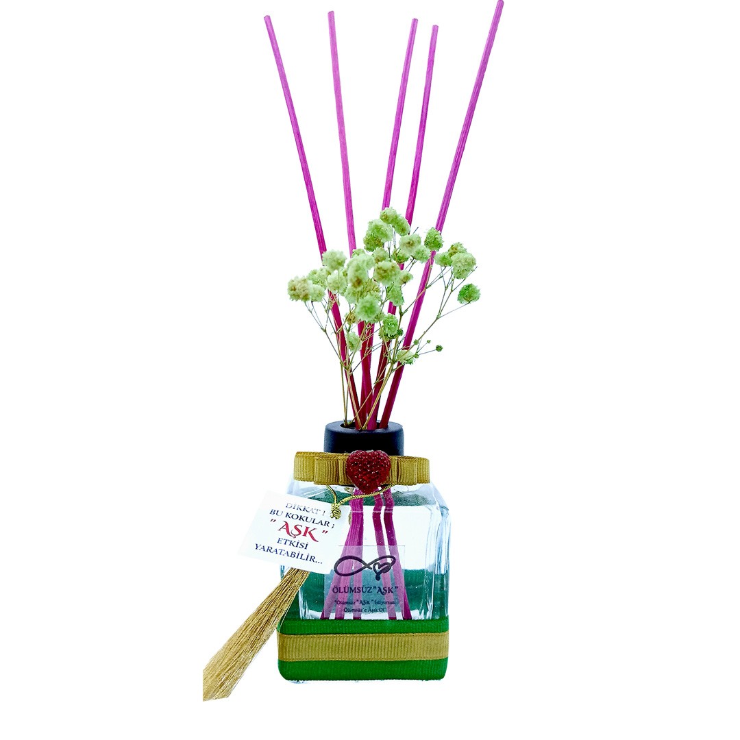 120 ml Küp Bambu Çubuklu Oda Kokuları Reed Diffuser Oda Parfümü Ortam Kokusu