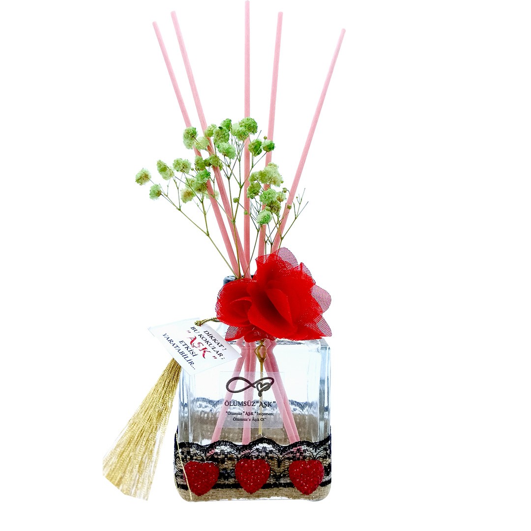 200 ml Küp Bambu Çubuklu Oda Kokuları Reed Diffuser Oda Parfümü Ortam Kokusu