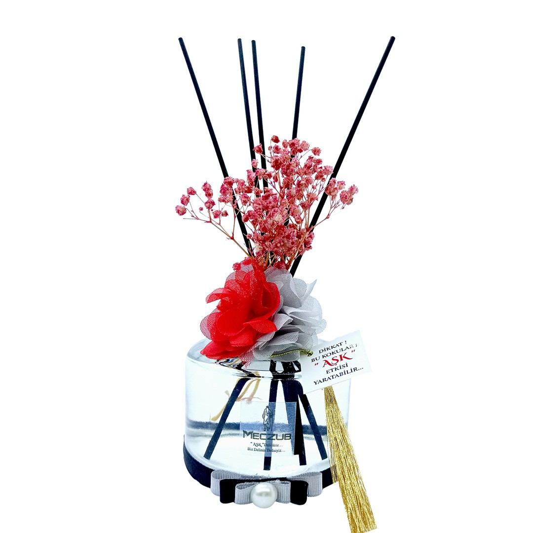 200 ml Silindir Bambu Çubuklu Oda Kokuları Reed Diffuser Oda Parfümü Ortam Kokusu - MECZUB