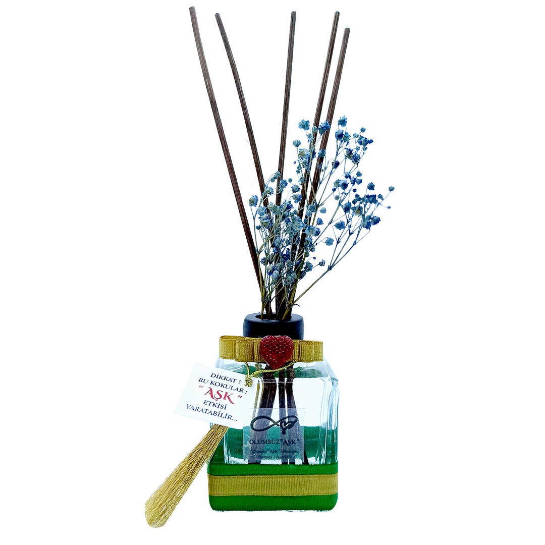 120 ml Küp Bambu Çubuklu Oda Kokuları Reed Diffuser Oda Parfümü Ortam Kokusu