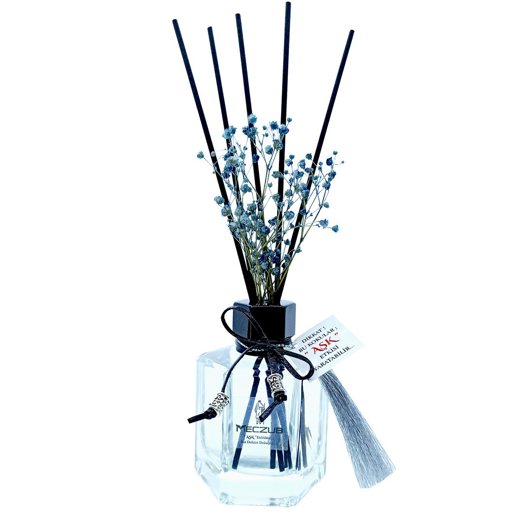 120 ml Köşeli Bambu Çubuklu Oda Kokuları Reed Diffuser Oda Parfümü Ortam Kokusu - MECZUB