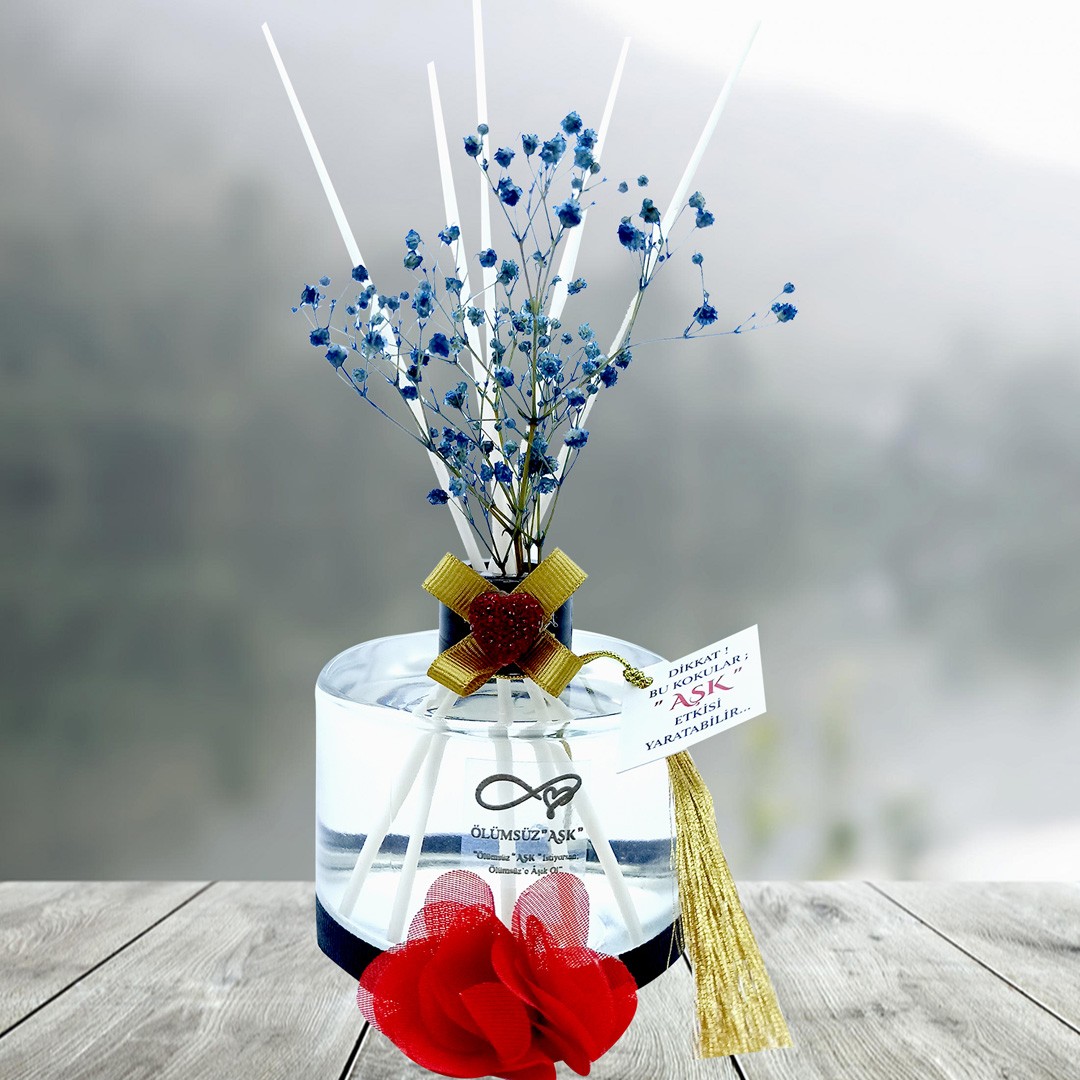 200 ml Silindir Bambu Çubuklu Oda Kokuları Reed Diffuser Oda Parfümü Ortam Kokusu