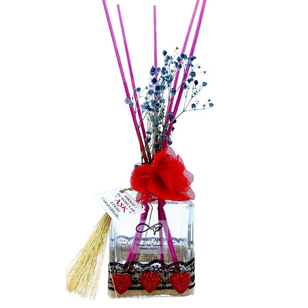 200 ml Küp Bambu Çubuklu Oda Kokuları Reed Diffuser Oda Parfümü Ortam Kokusu