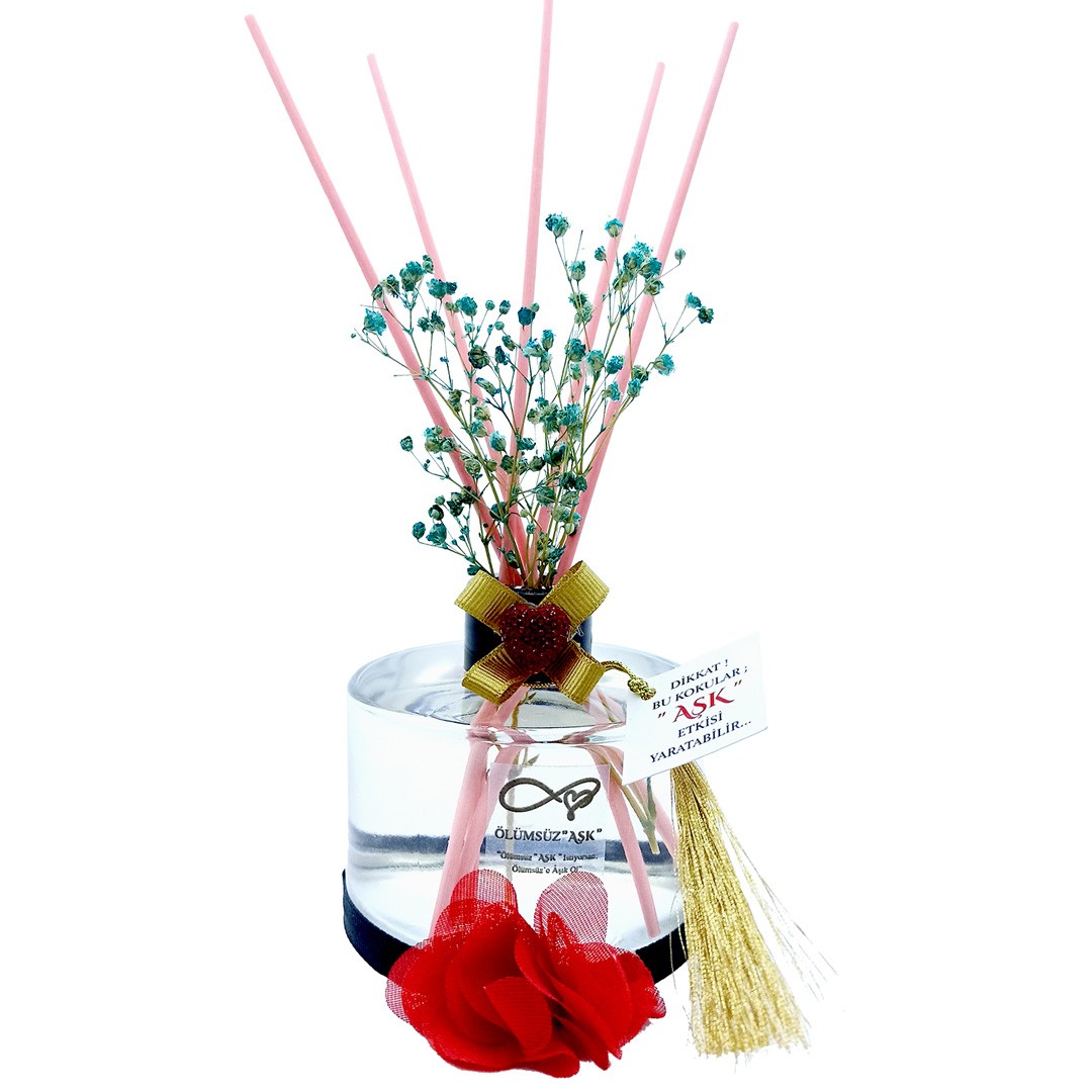 200 ml Silindir Bambu Çubuklu Oda Kokuları Reed Diffuser Oda Parfümü Ortam Kokusu