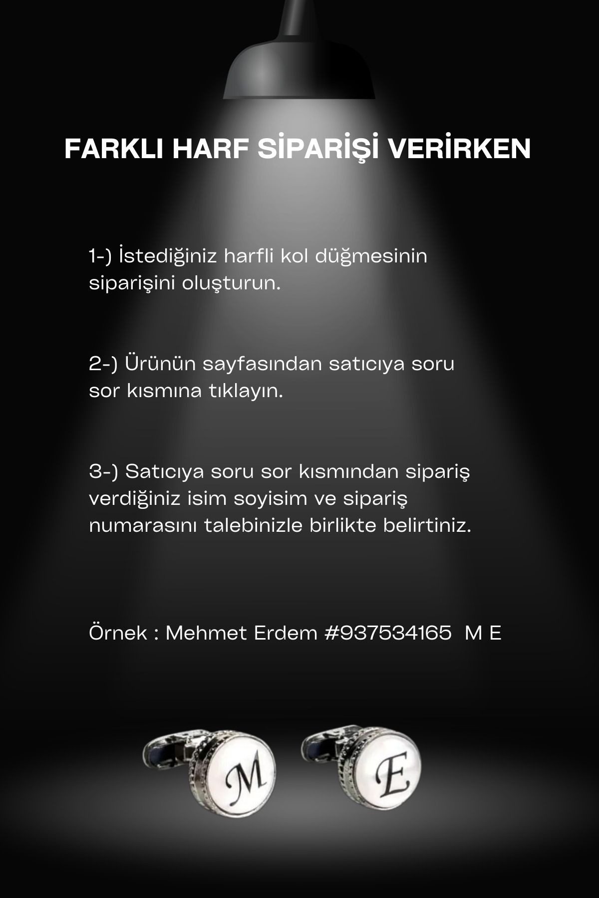 Ahşap Kutulu Yuvarlak Formlu Çift Harfli Kol Düğmesi L Harfi