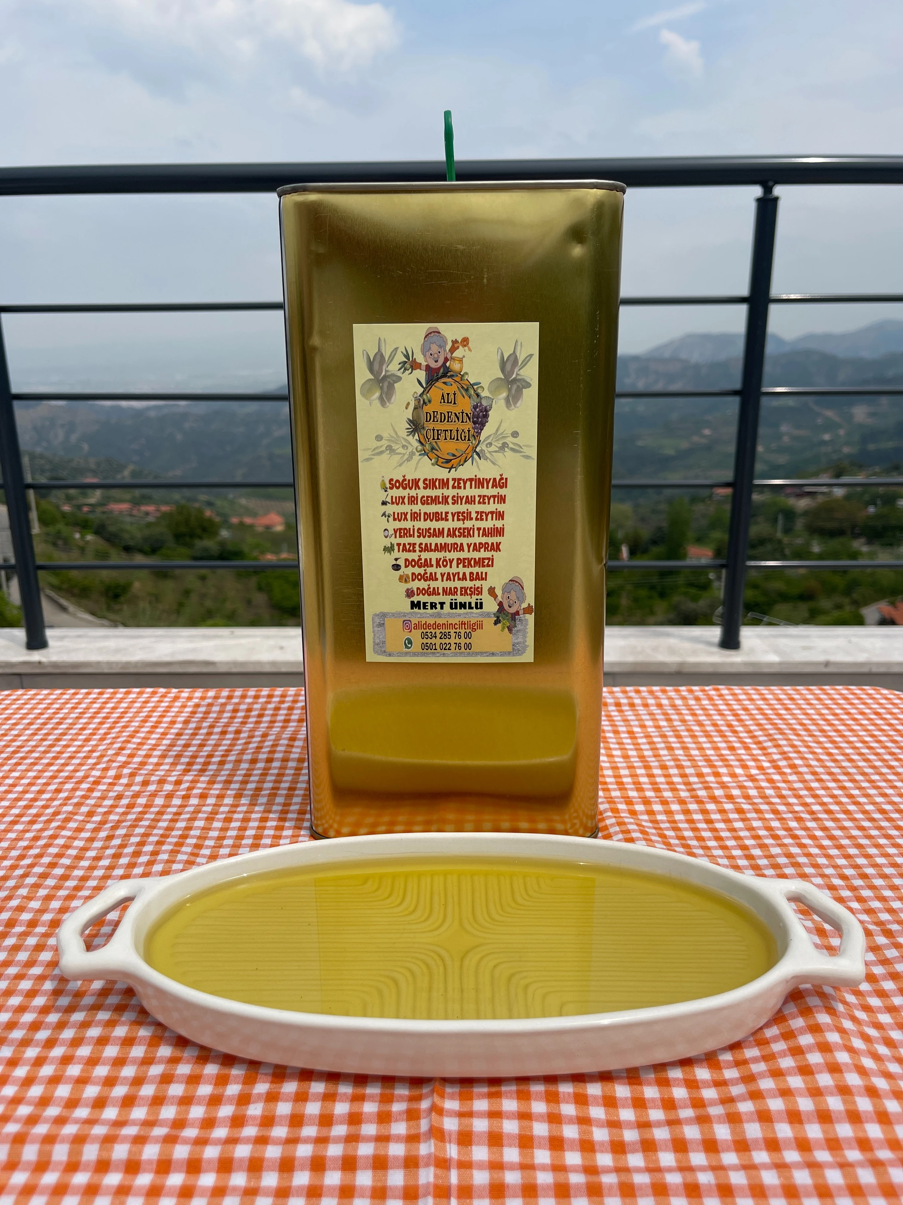 5 Litre ERKEN HASAT Soğuk Sıkım Ayvalık Zeytinyağı | Katkısız ve Doğal | ALİ DEDENİN ÇİFTLİĞİ