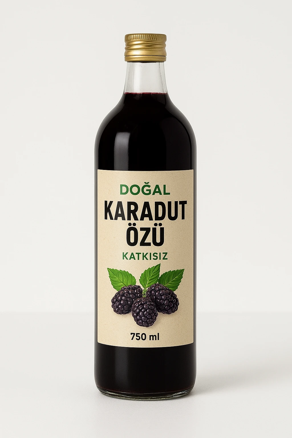 Doğal Karadut Özü 750 ml | Şekersiz, Katkısız, Yoğun Konsantre | Ali Dedenin Çiftliği