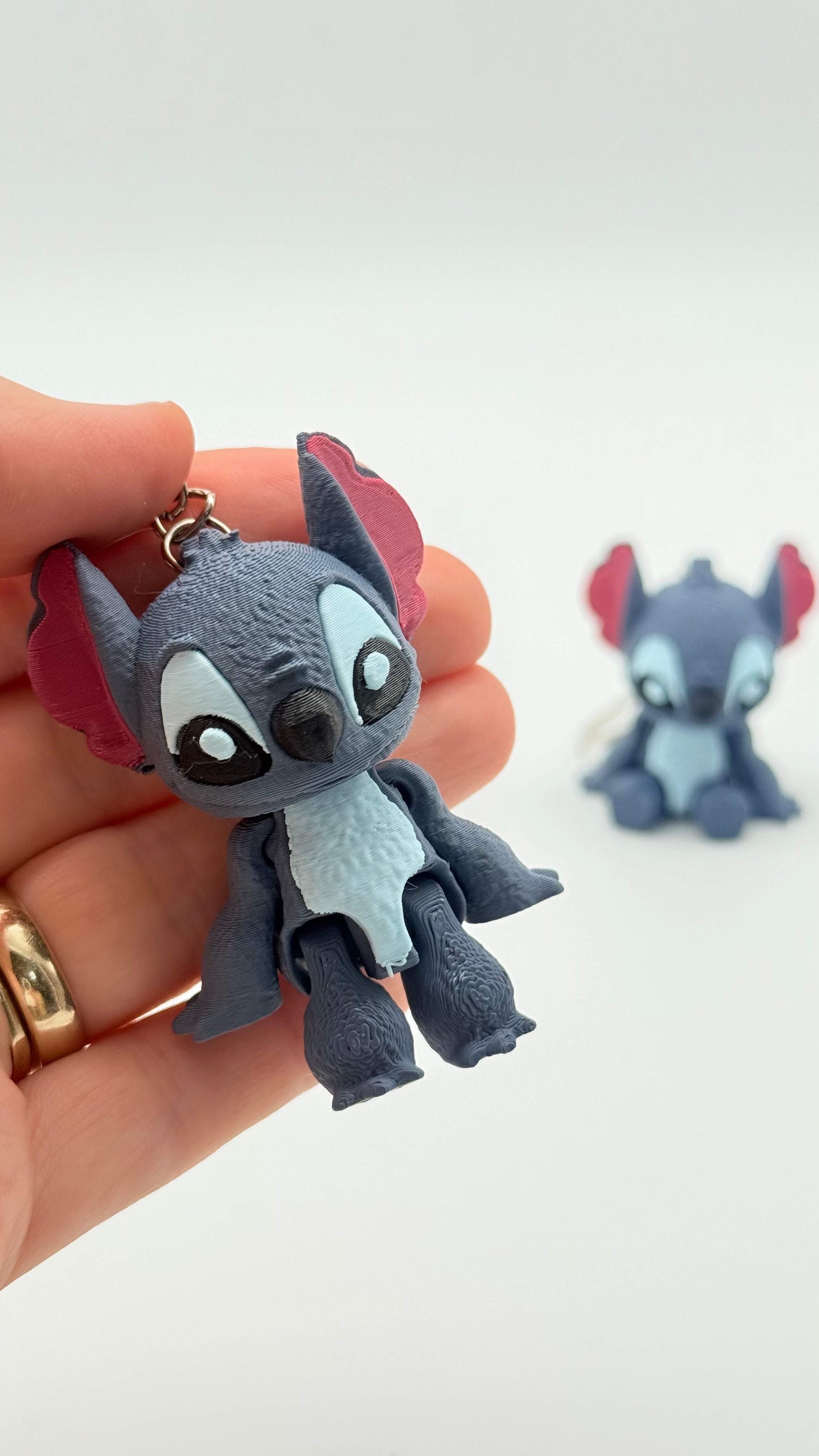 Hareketli Eklemli Stitch Anahtarlık