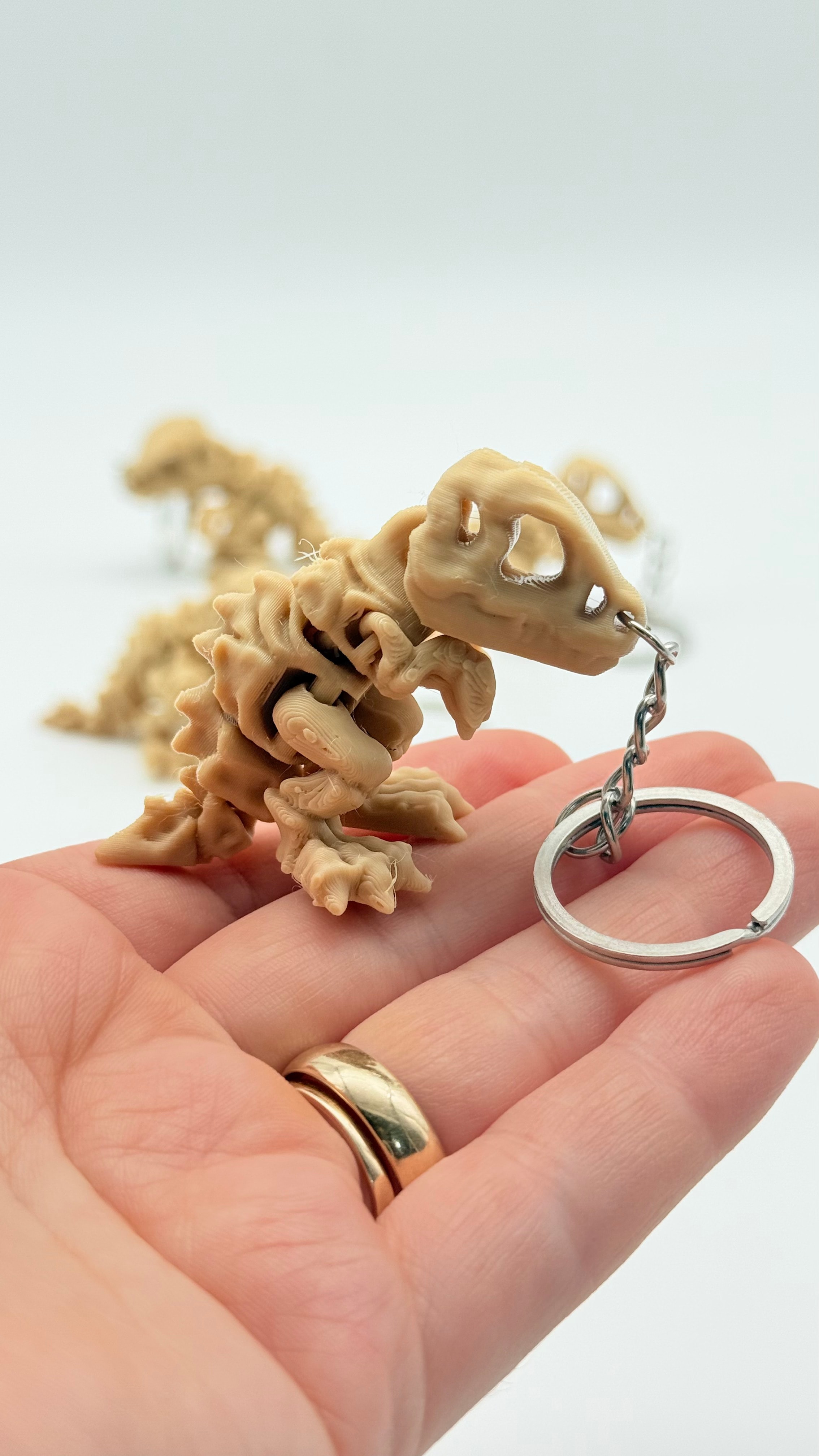 Hareketli İskelet T-Rex Anahtarlık