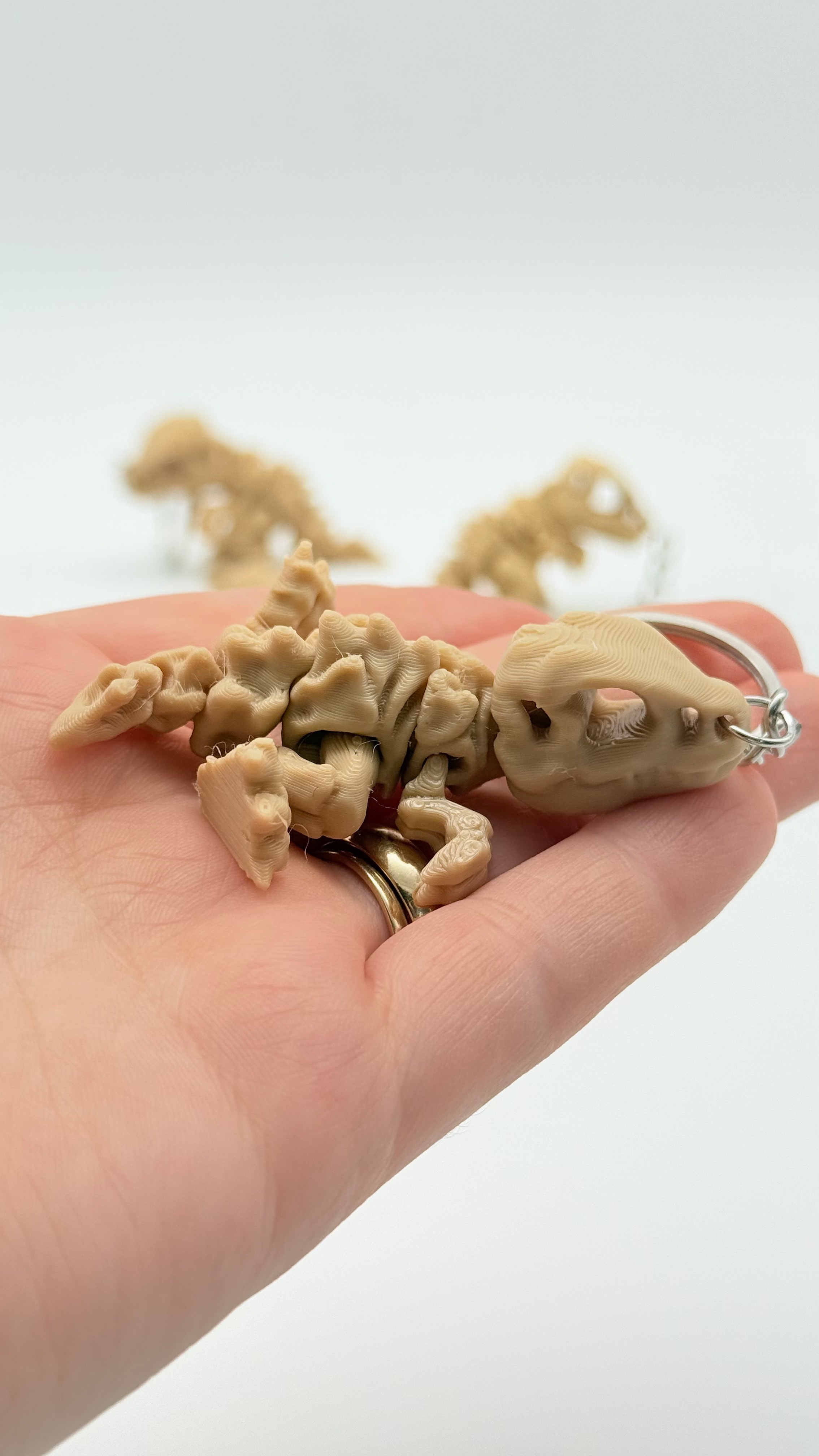 Hareketli İskelet T-Rex Anahtarlık