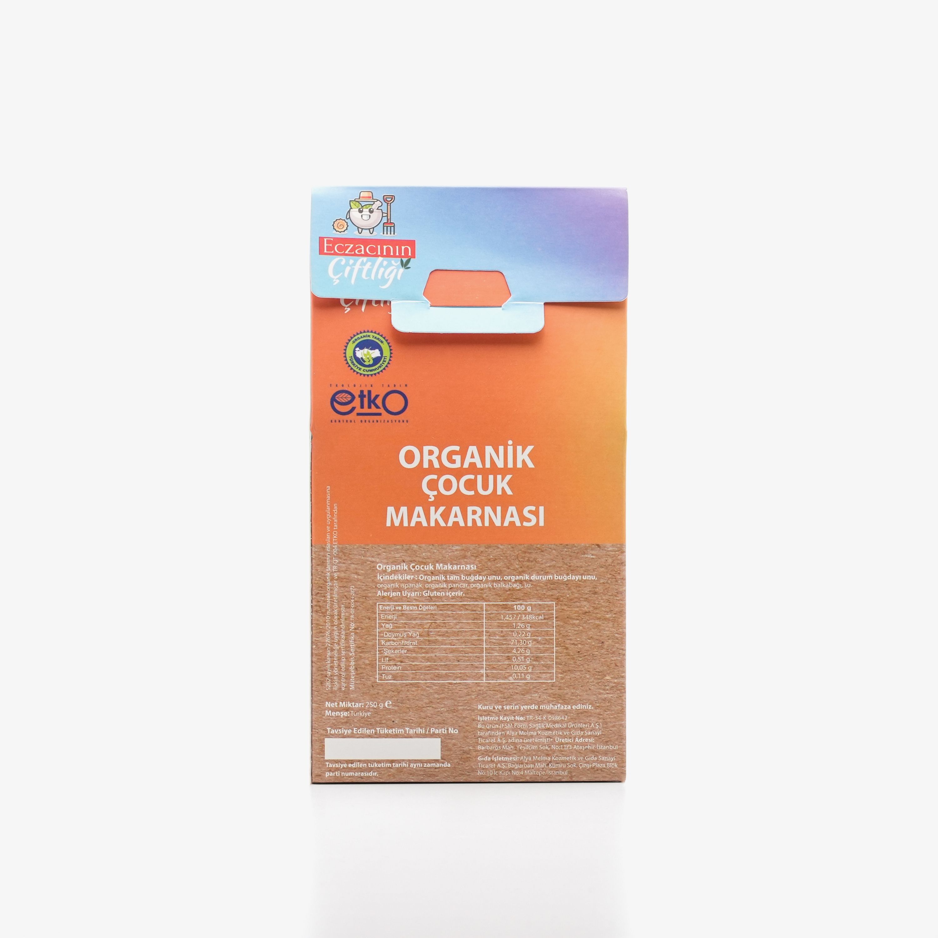 Organik Çocuk Makarnası 250g