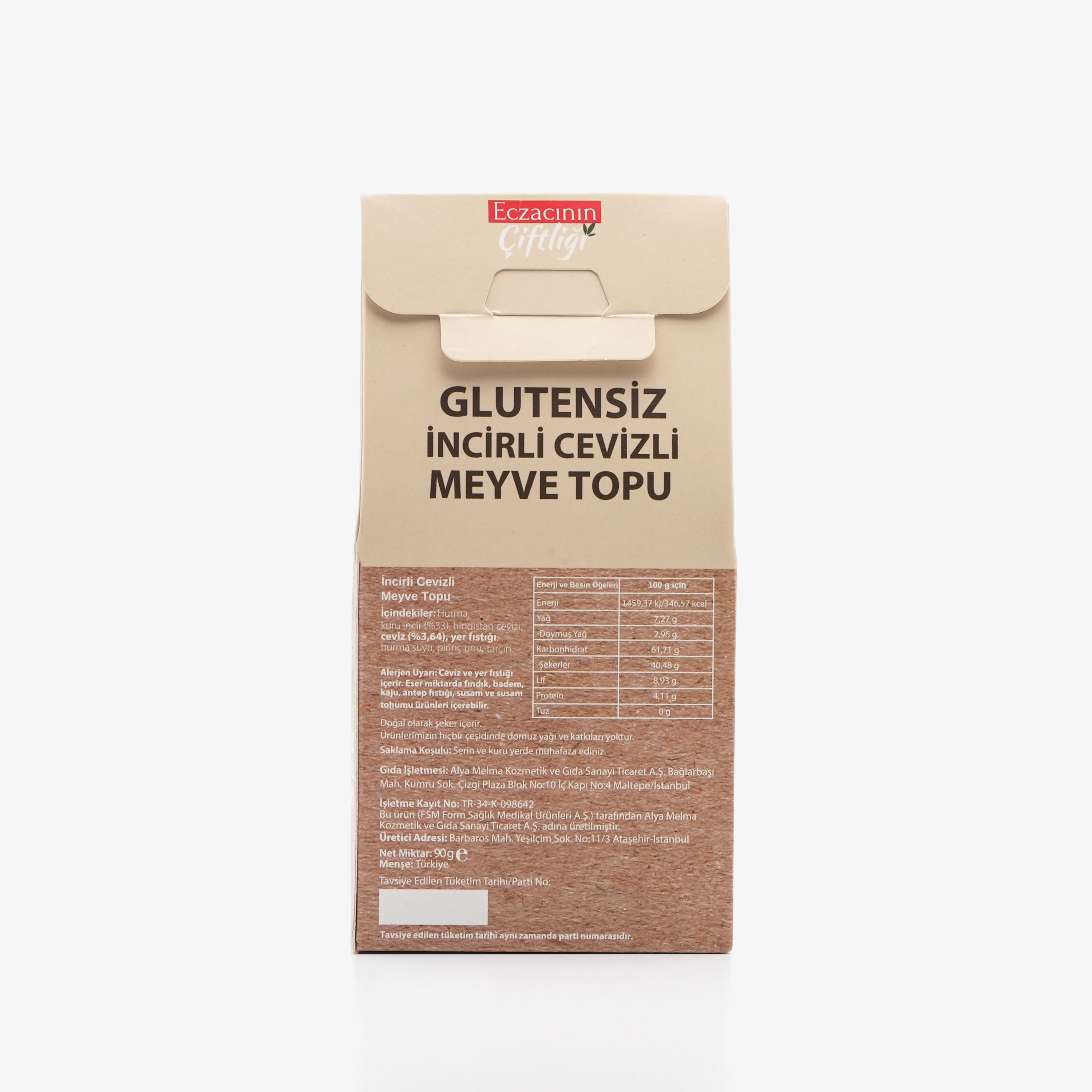 Glutensiz İncirli Cevizli Meyve Topu 90g