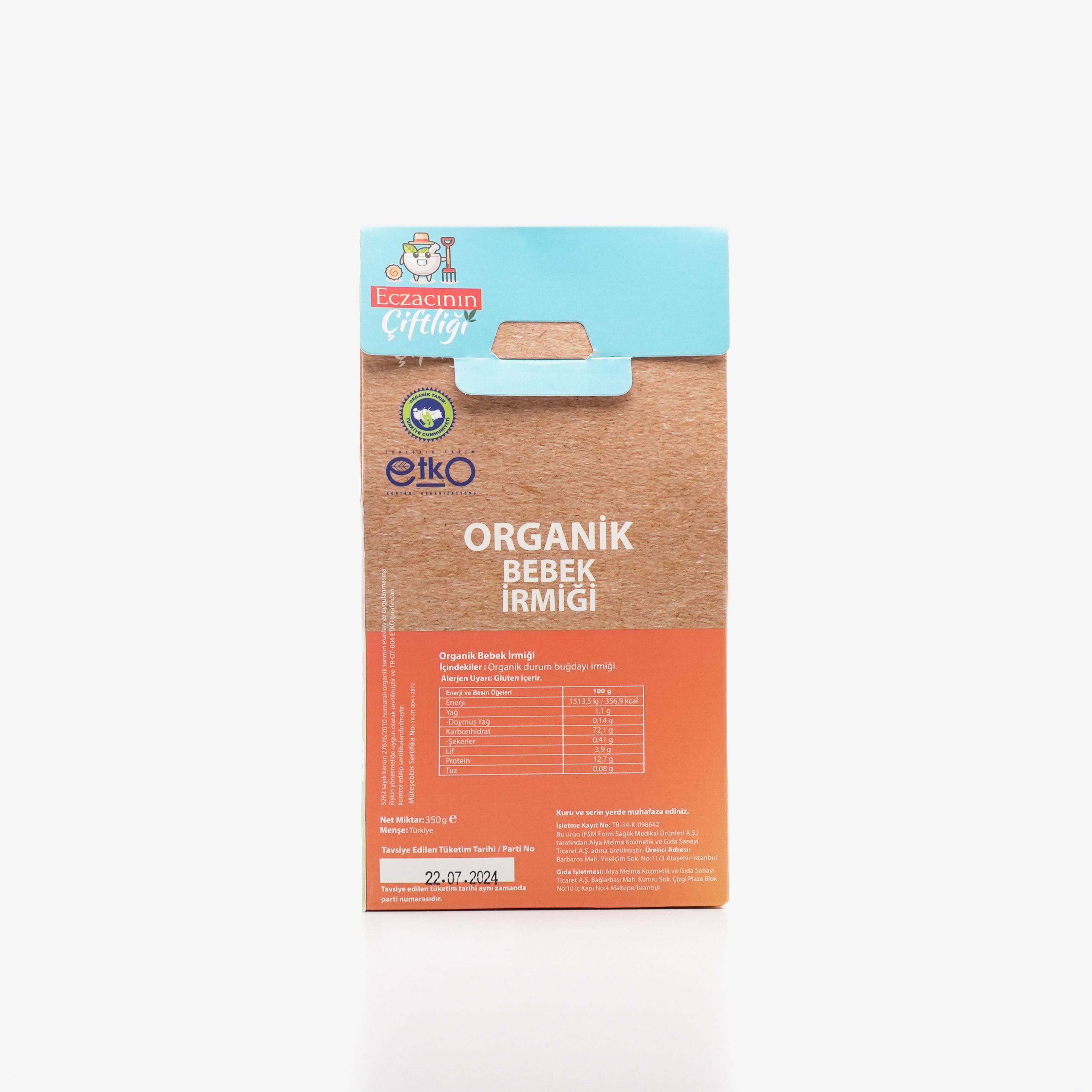 Organik Bebek İrmiği 350g