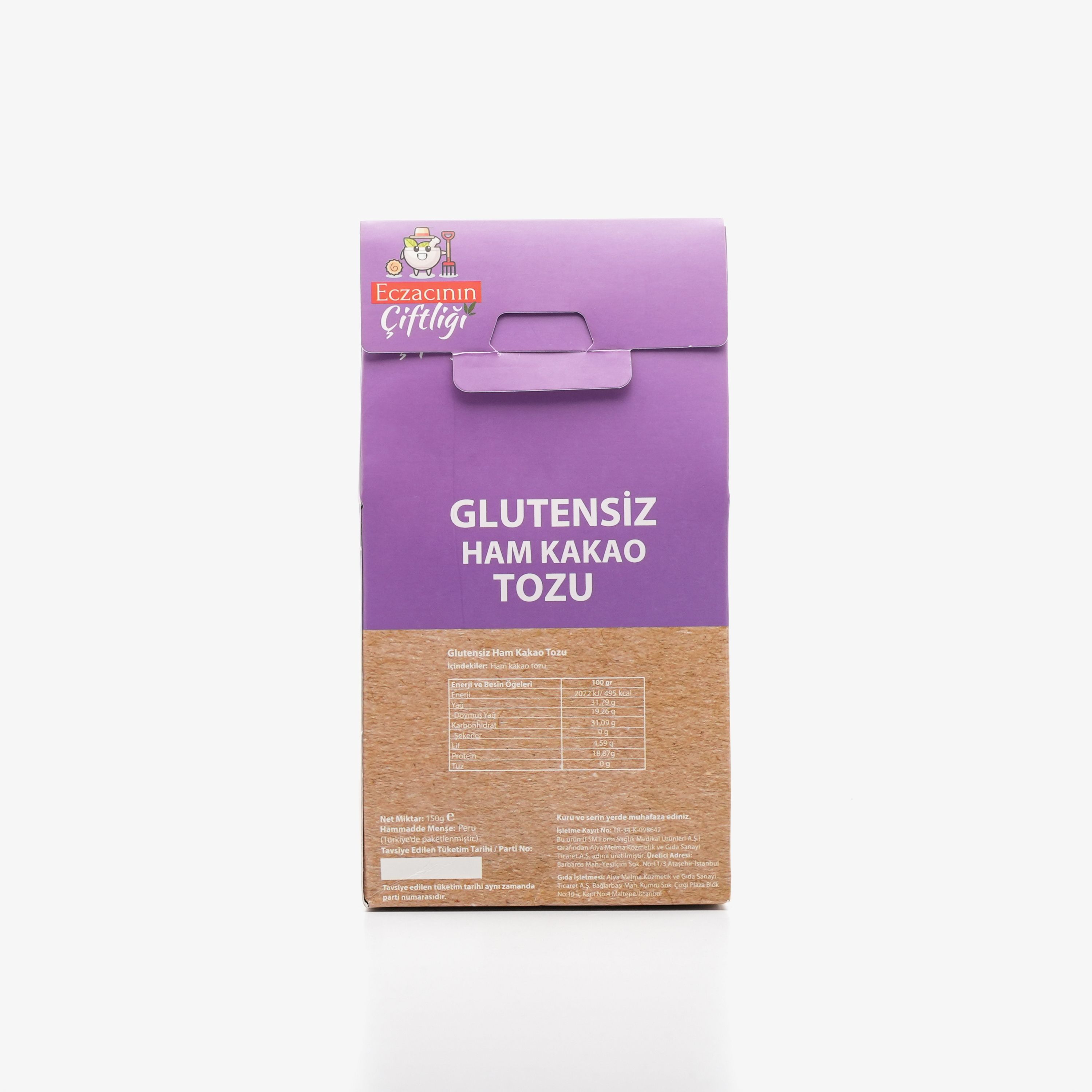 Glutensiz Ham Kakao Tozu 150g