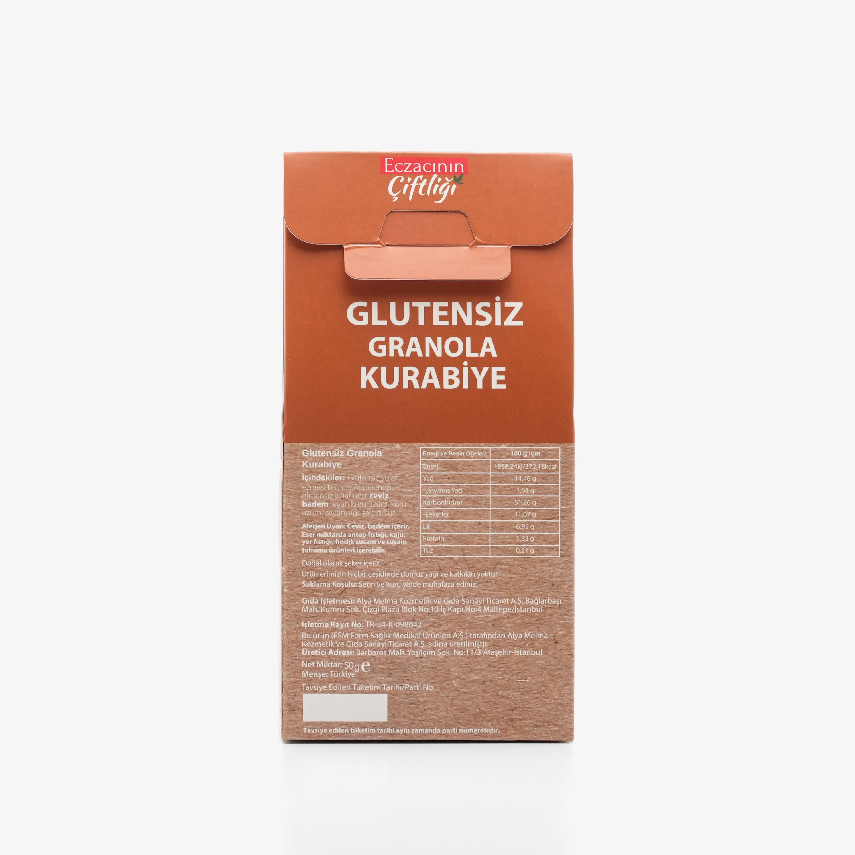 Glutensiz Granola Kurabiye 50g