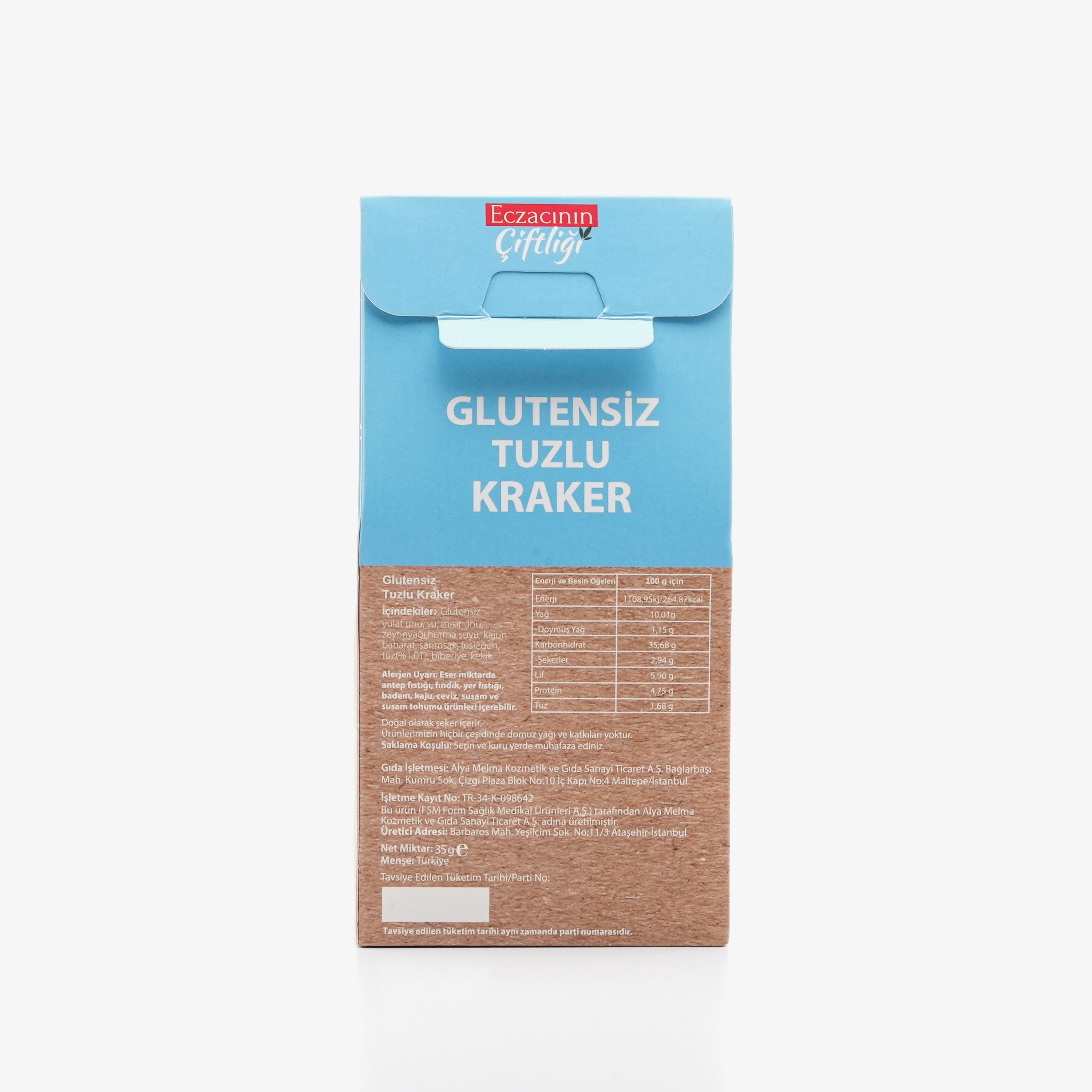 Glutensiz Tuzlu Kraker 35g