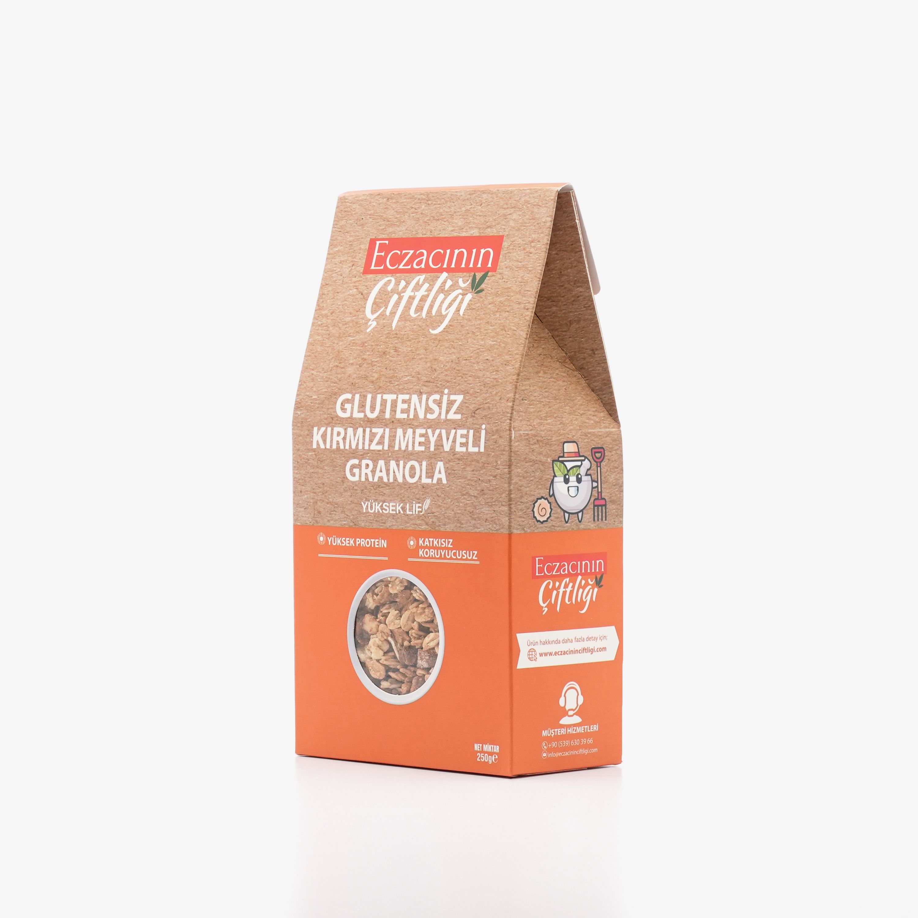 Glutensiz Kırmızı Meyveli Granola 250g