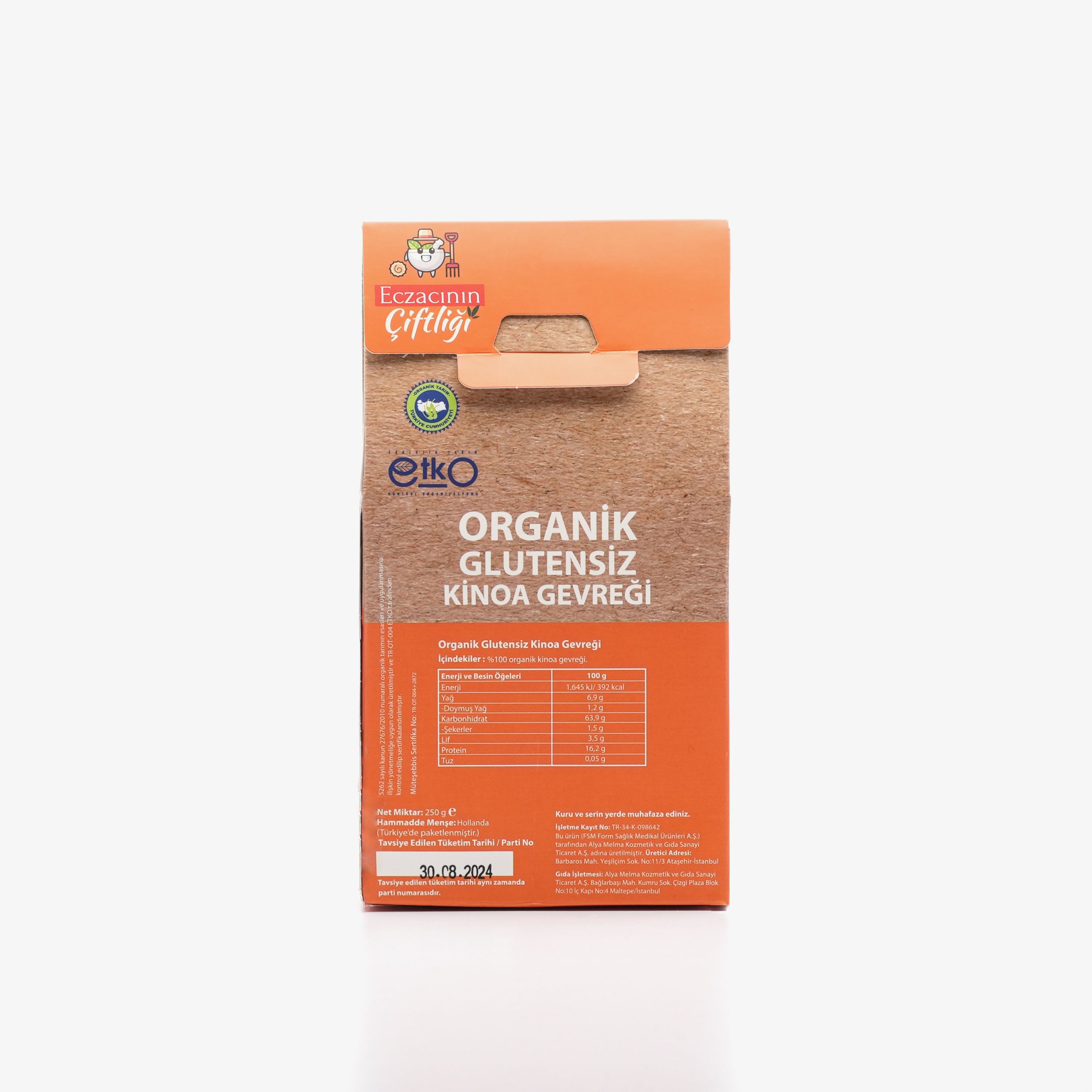 Glutensiz Organik Kinoa Gevreği 250g