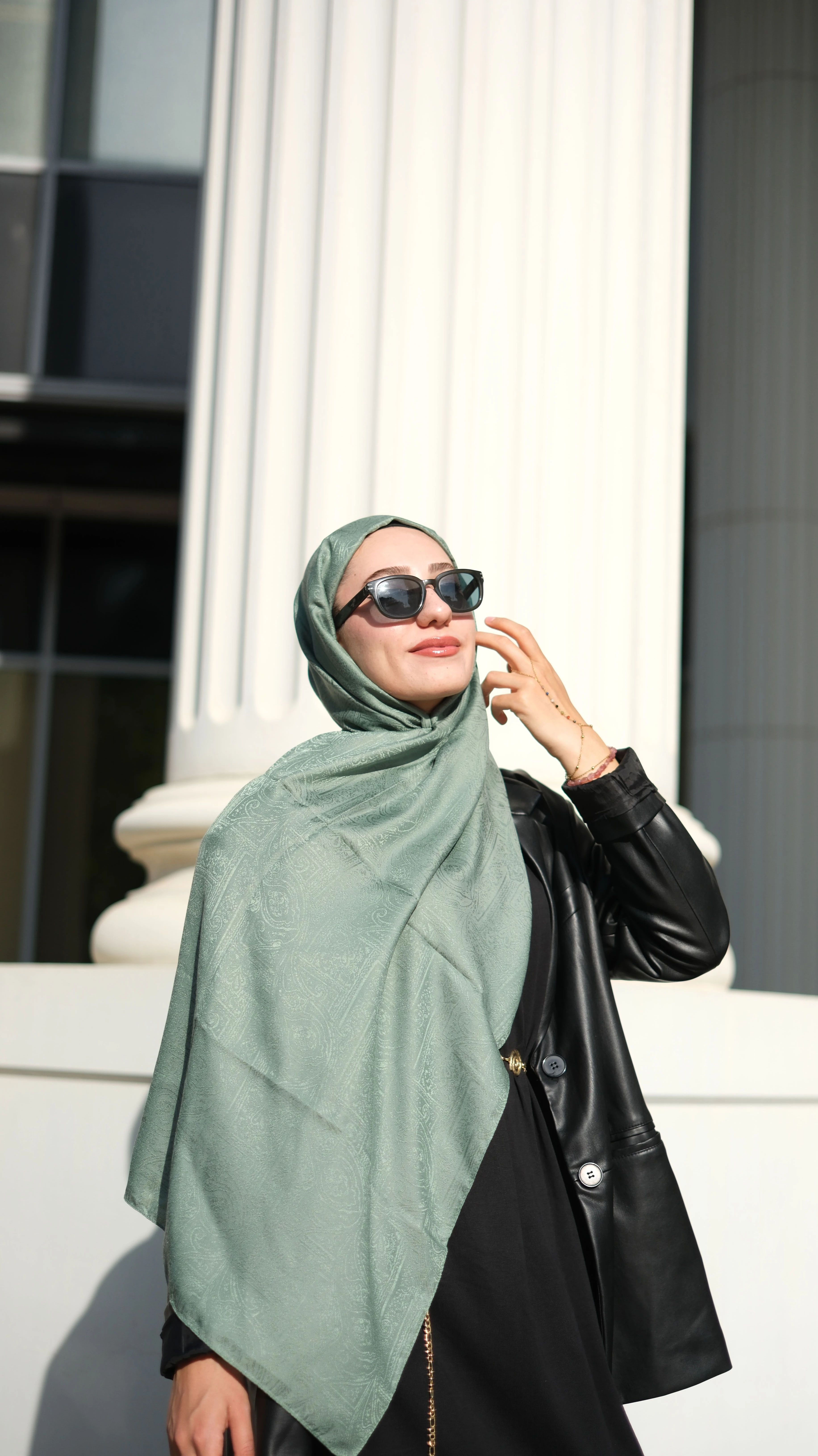 Barok Su Yeşili Şal