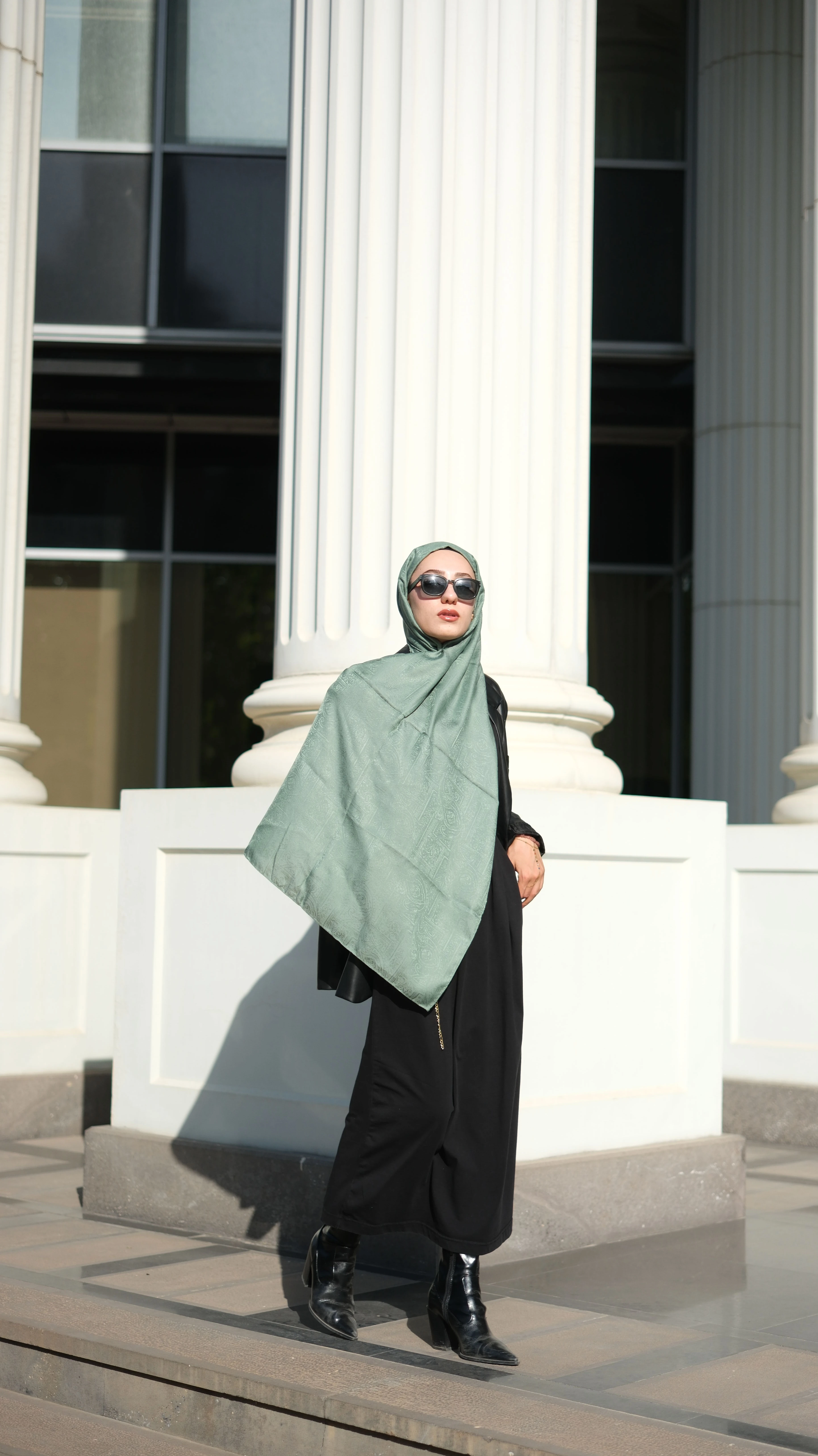 Barok Su Yeşili Şal