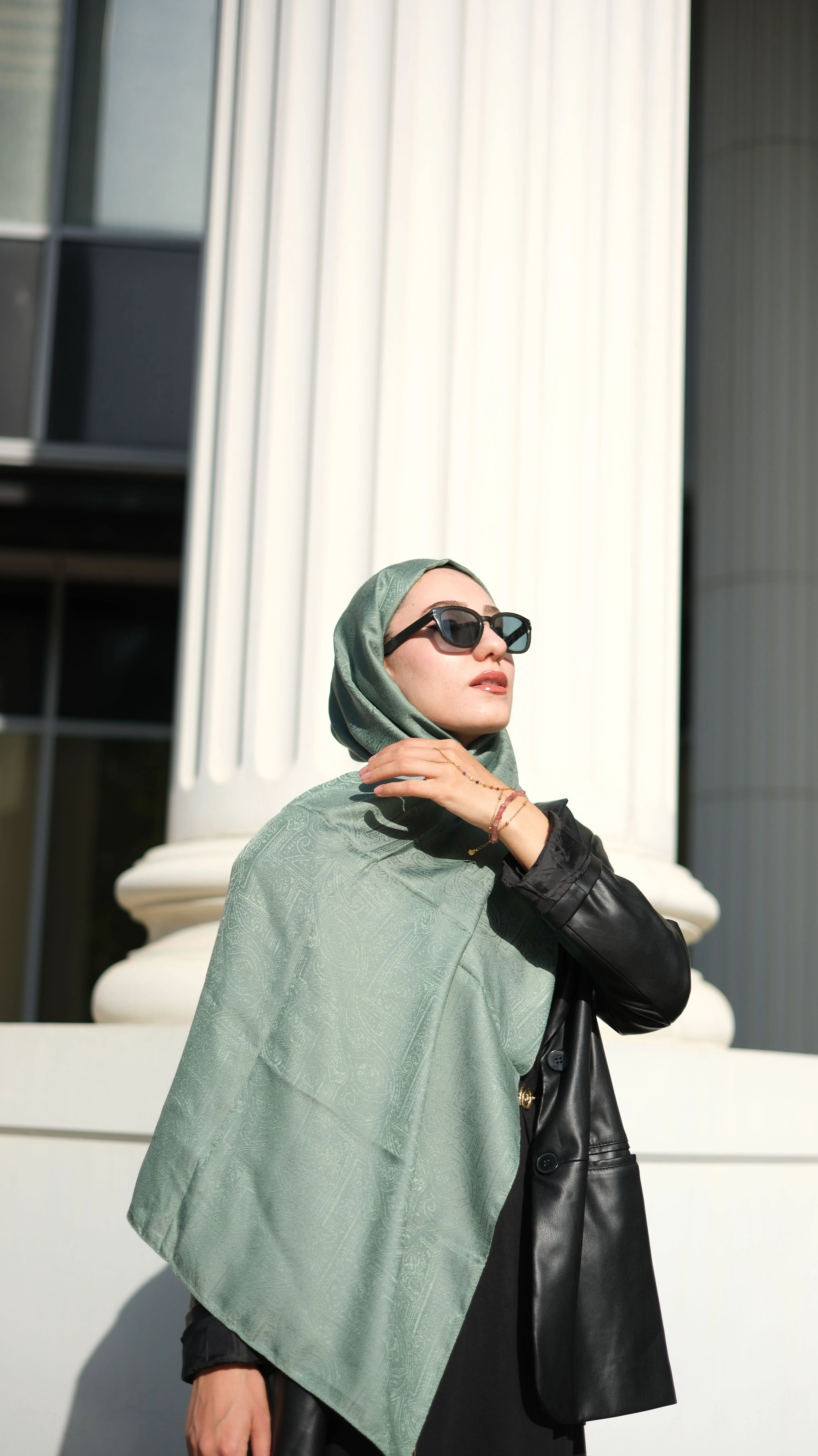 Barok Su Yeşili Şal