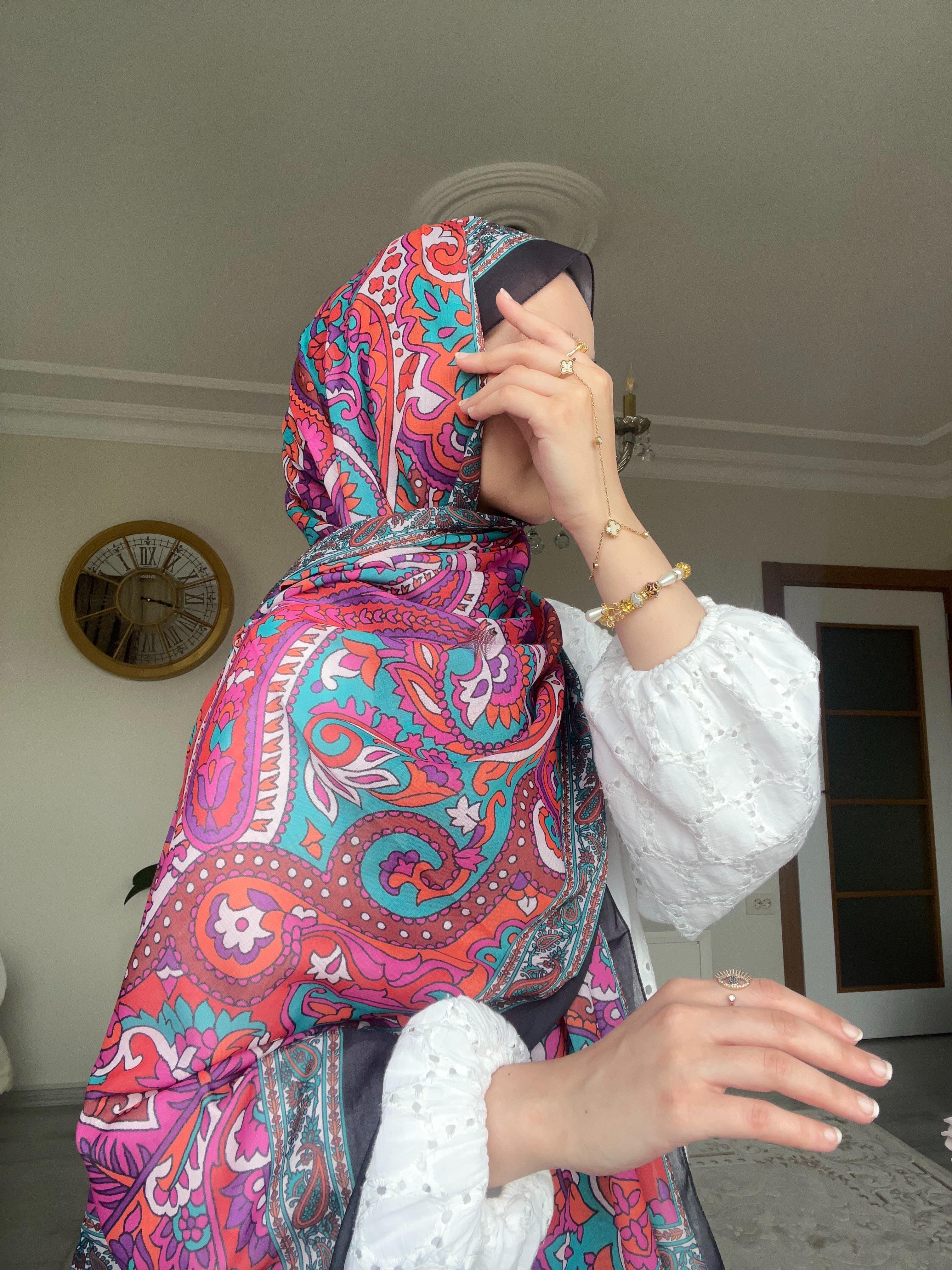 Pembe Dijital Soft Şal