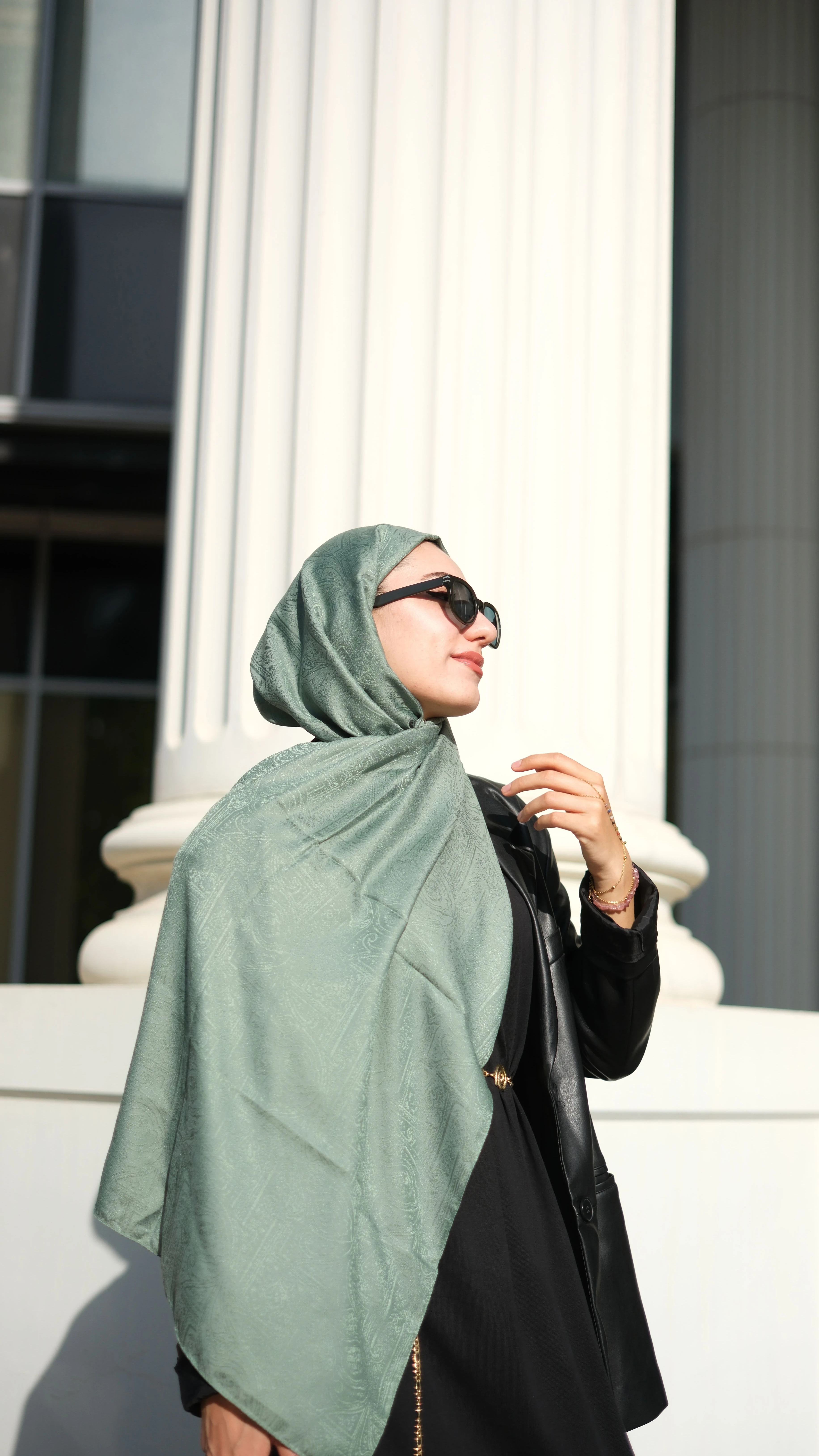 Barok Su Yeşili Şal