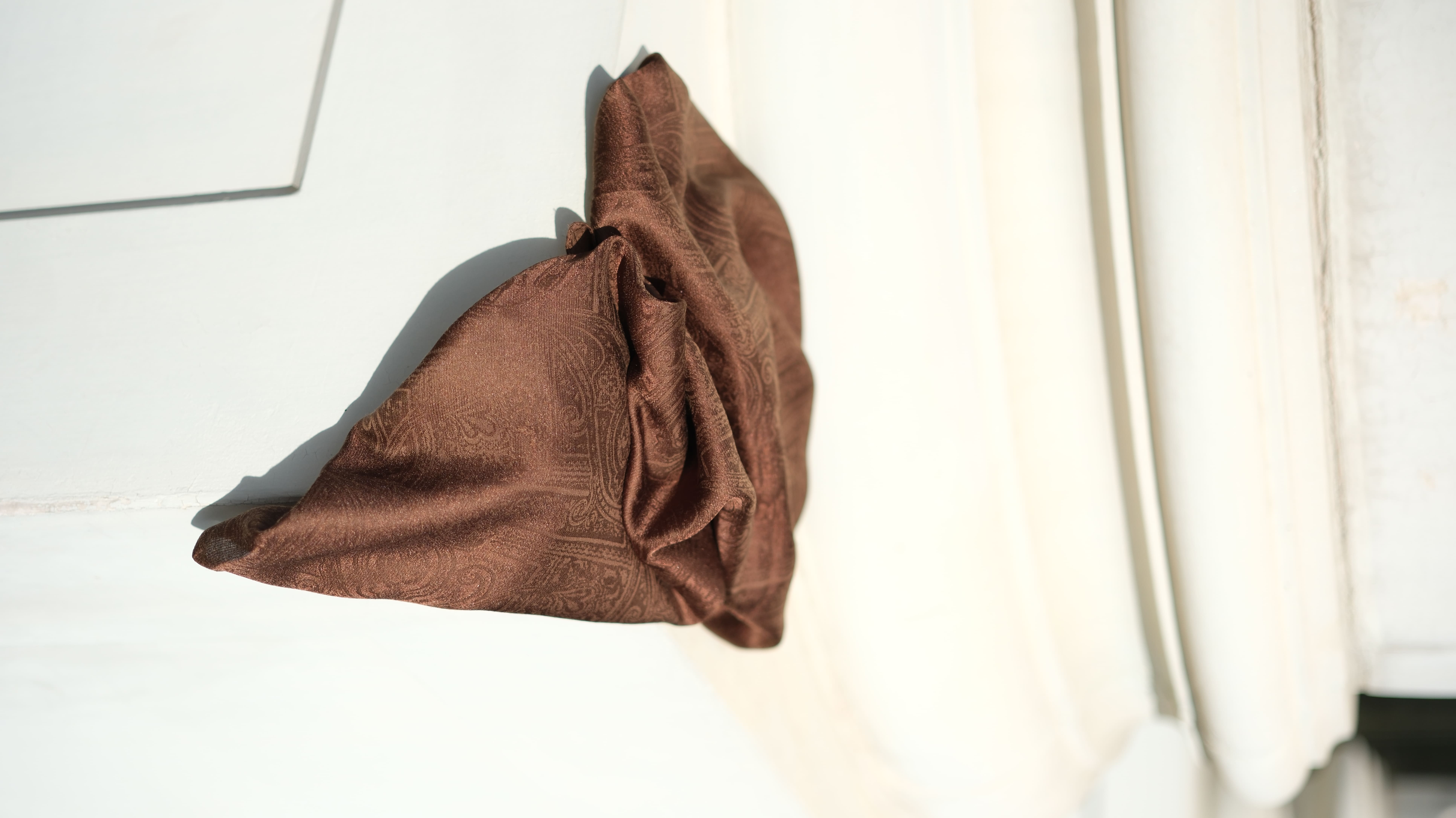 Barok Açık Kahve Şal