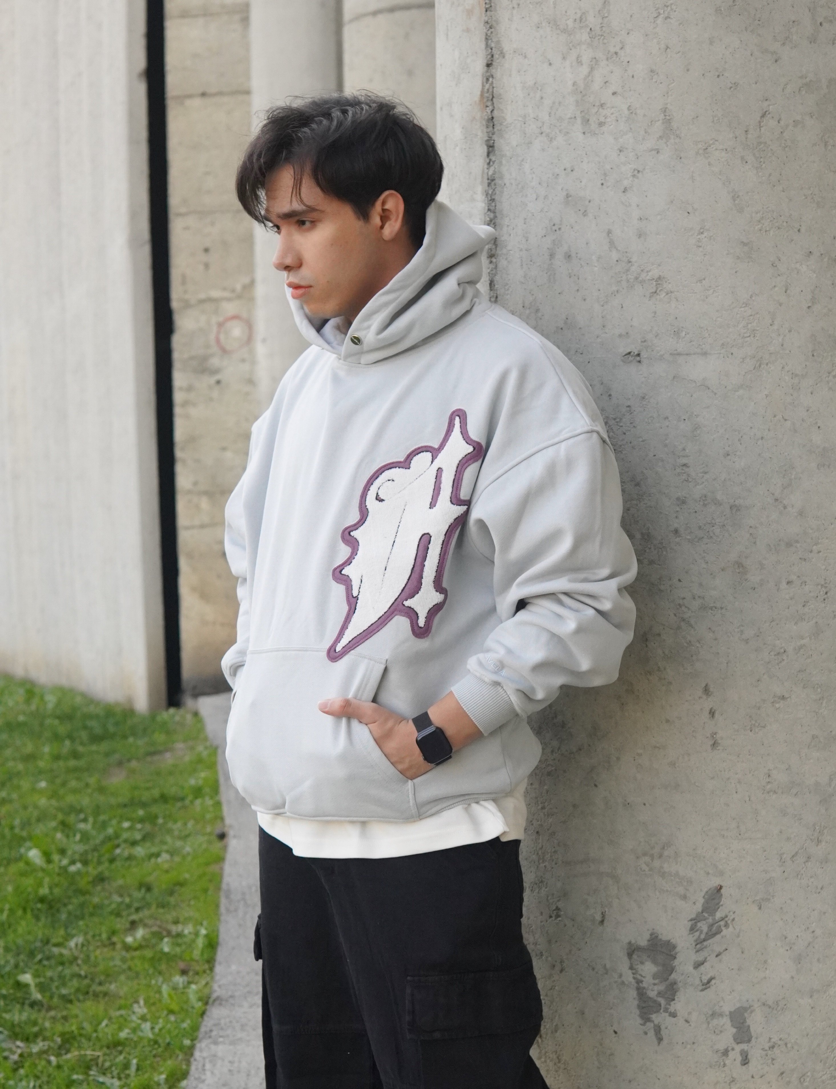 Buz Mavisi Oversize Hoodie