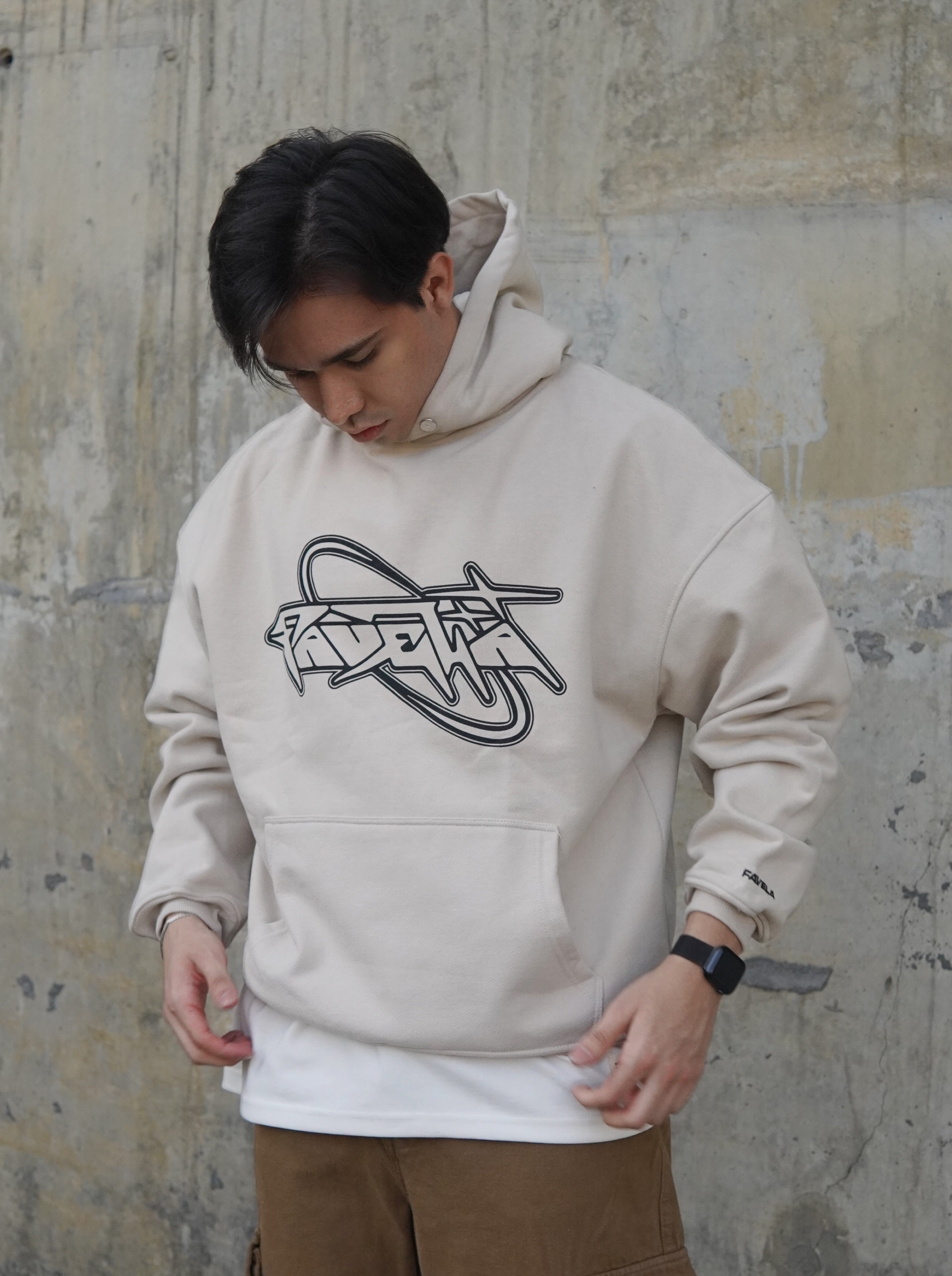 FVL Baskılı Oversize Hoodie