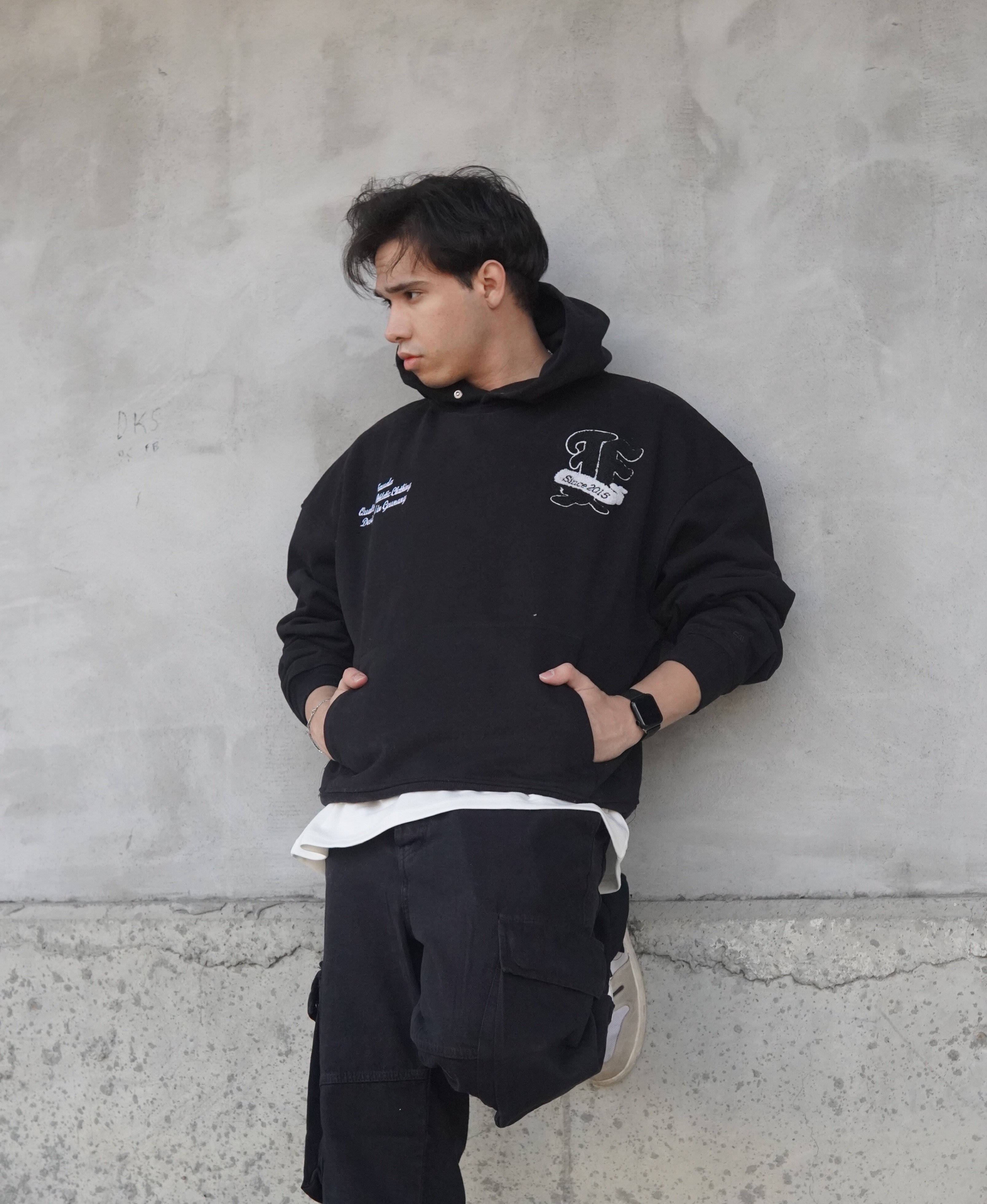 Nakışlı Oversize Hoodie