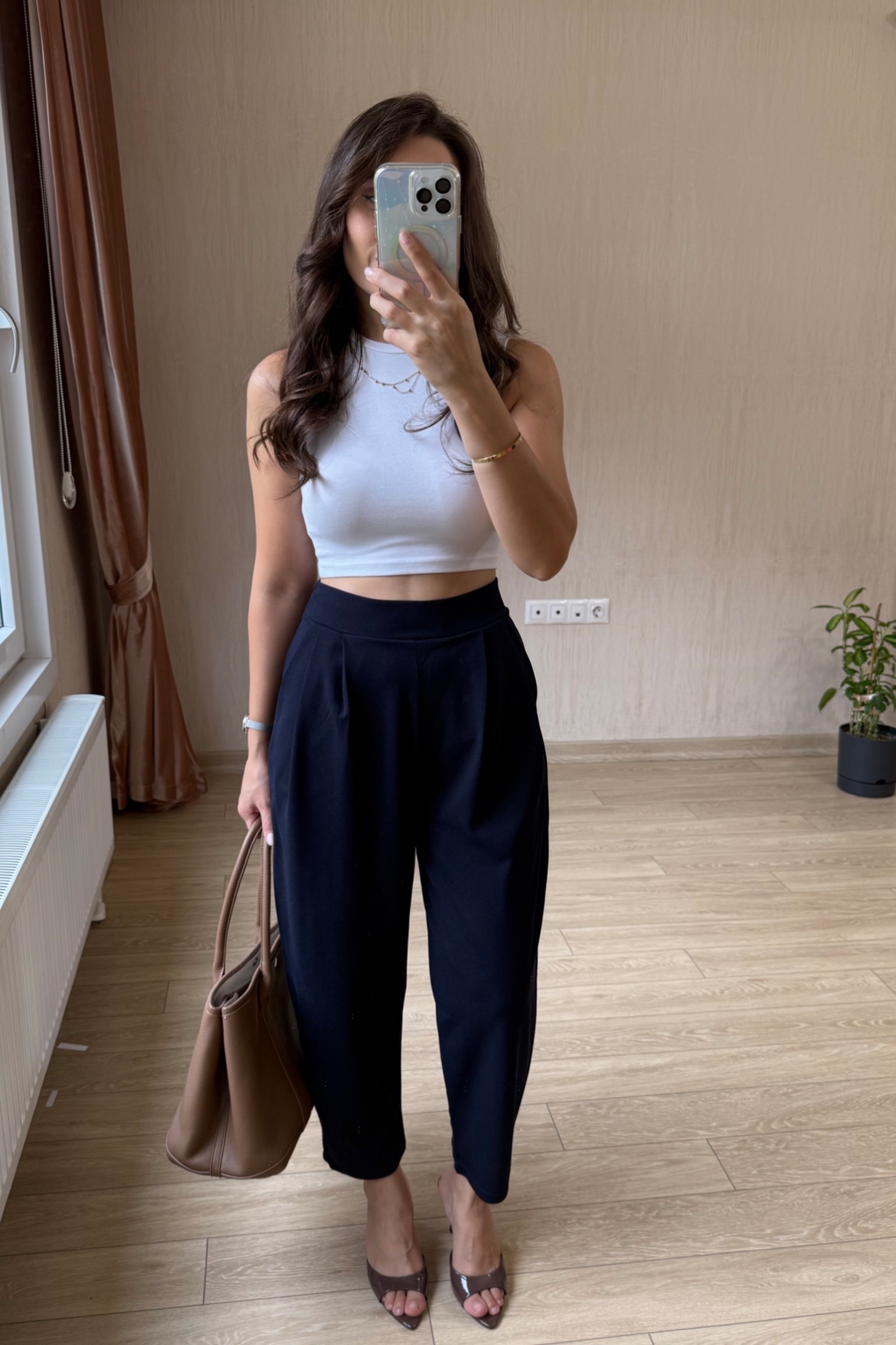 Orina Full Likyalı Pileli Krep Kumaş Harem Pantolon