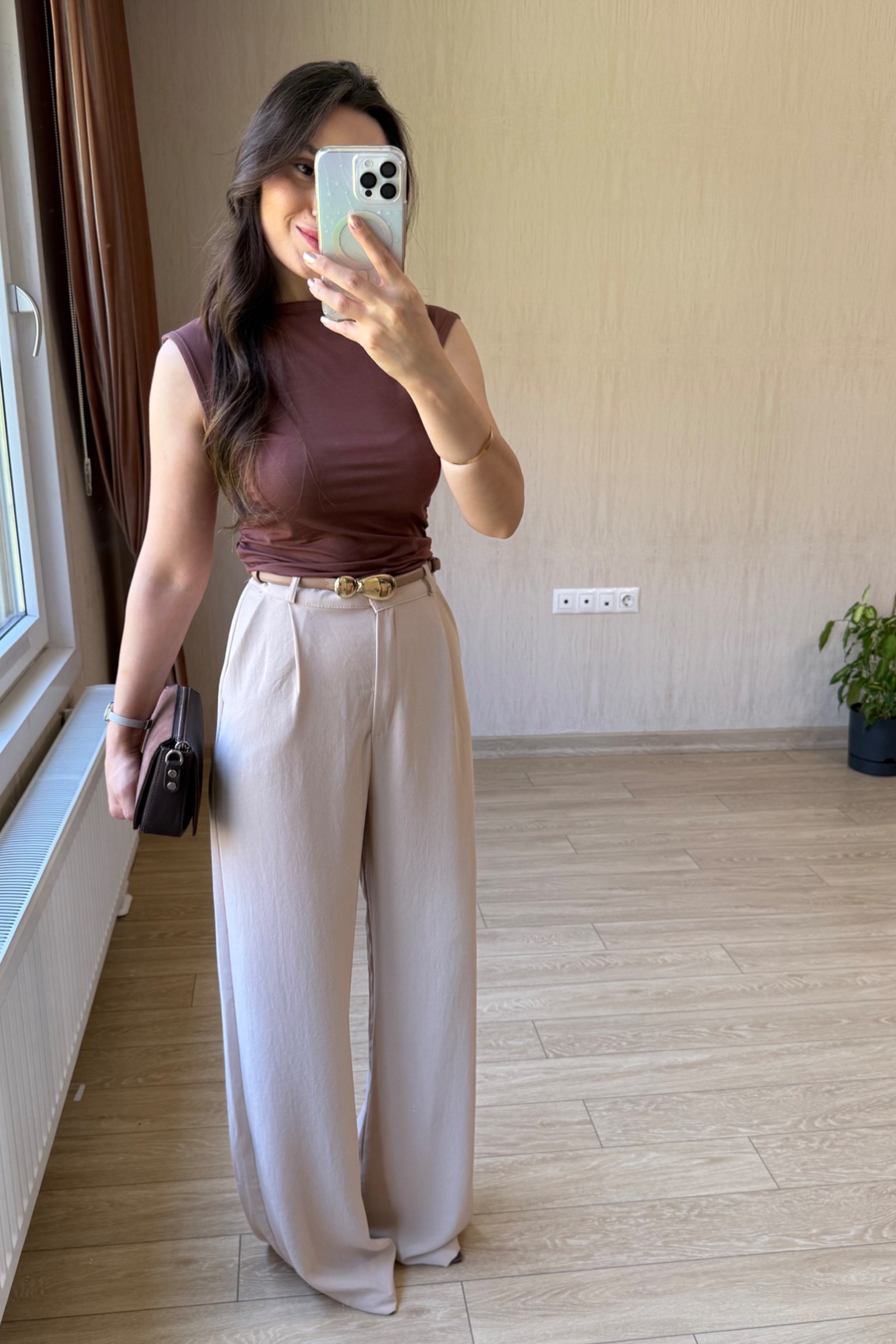 Cessi Ayrobin Kumaş Pantolon - Bej