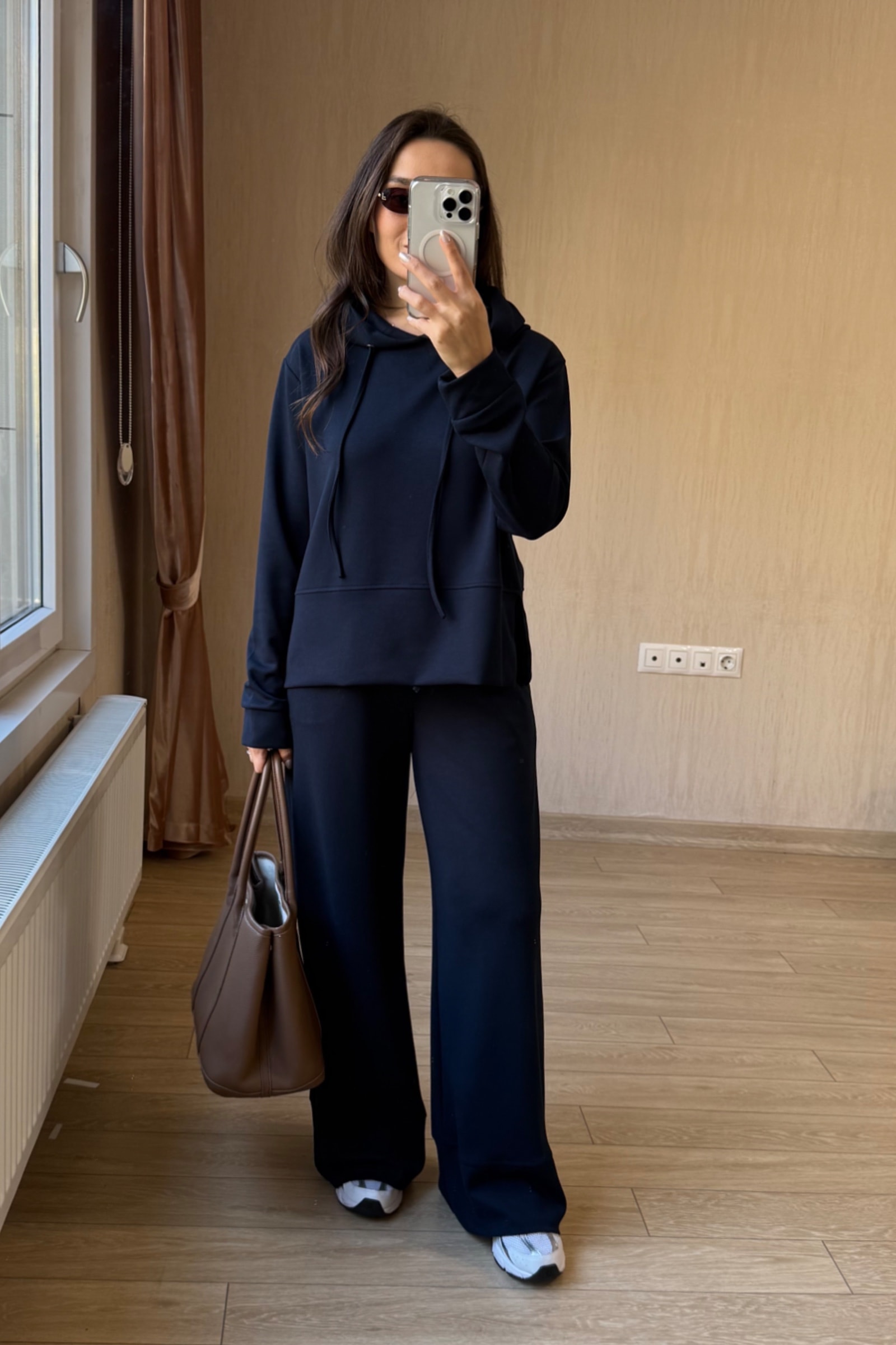 Boss Dumanlı Orj Modal Parça Krop Dəsti - Lacivert