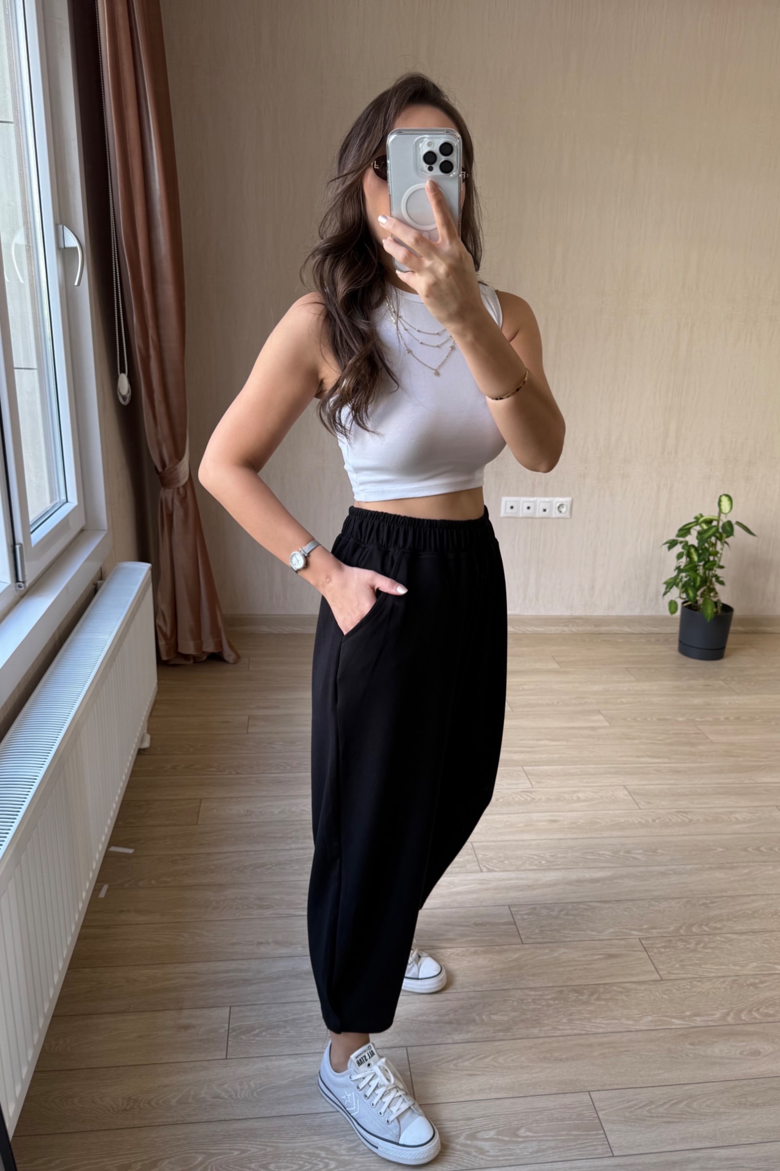  Bizy Modal Kumaş Eşofman Altı - Siyah