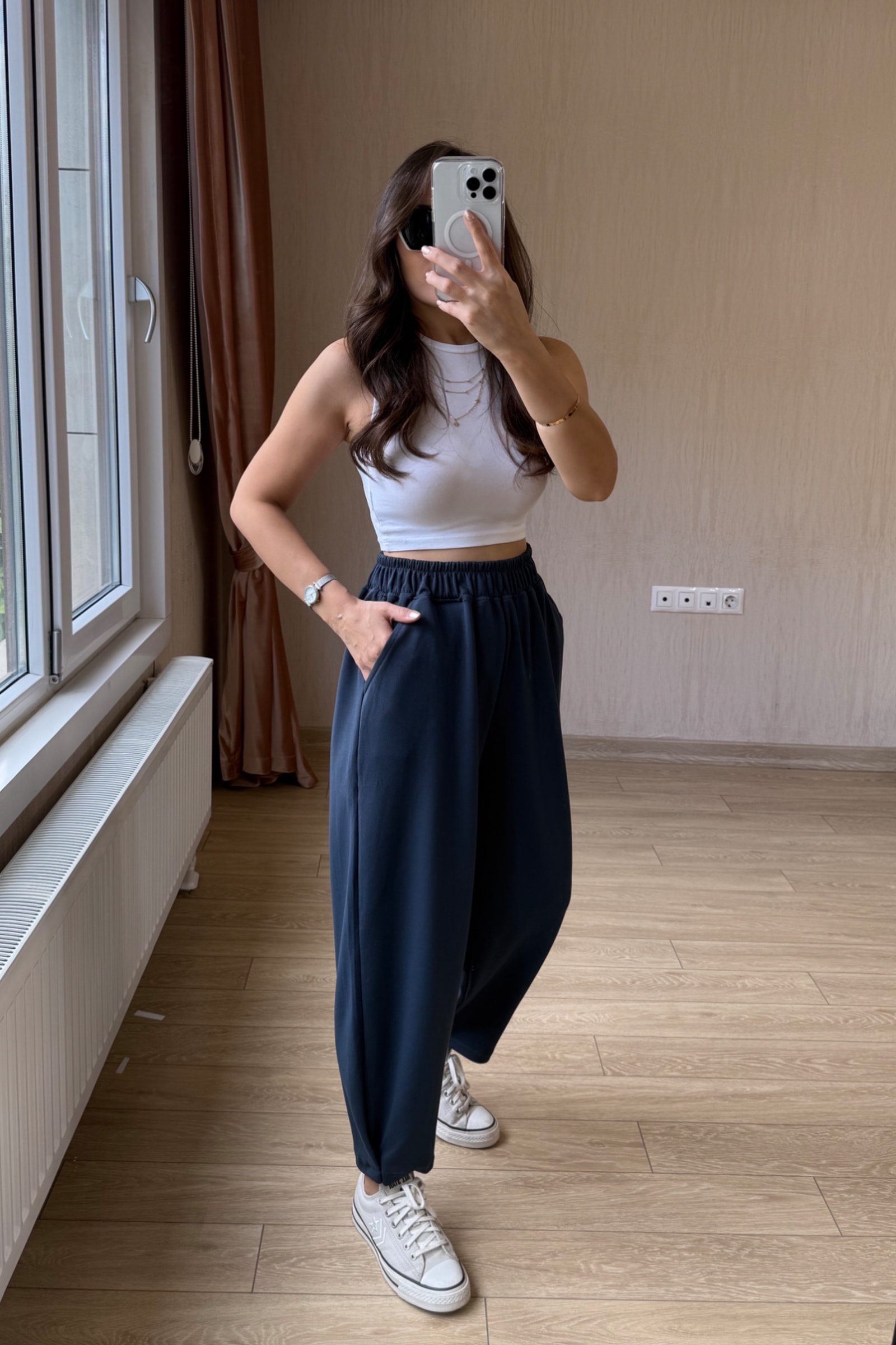  Bizy Modal Kumaş Eşofman Altı - Füme