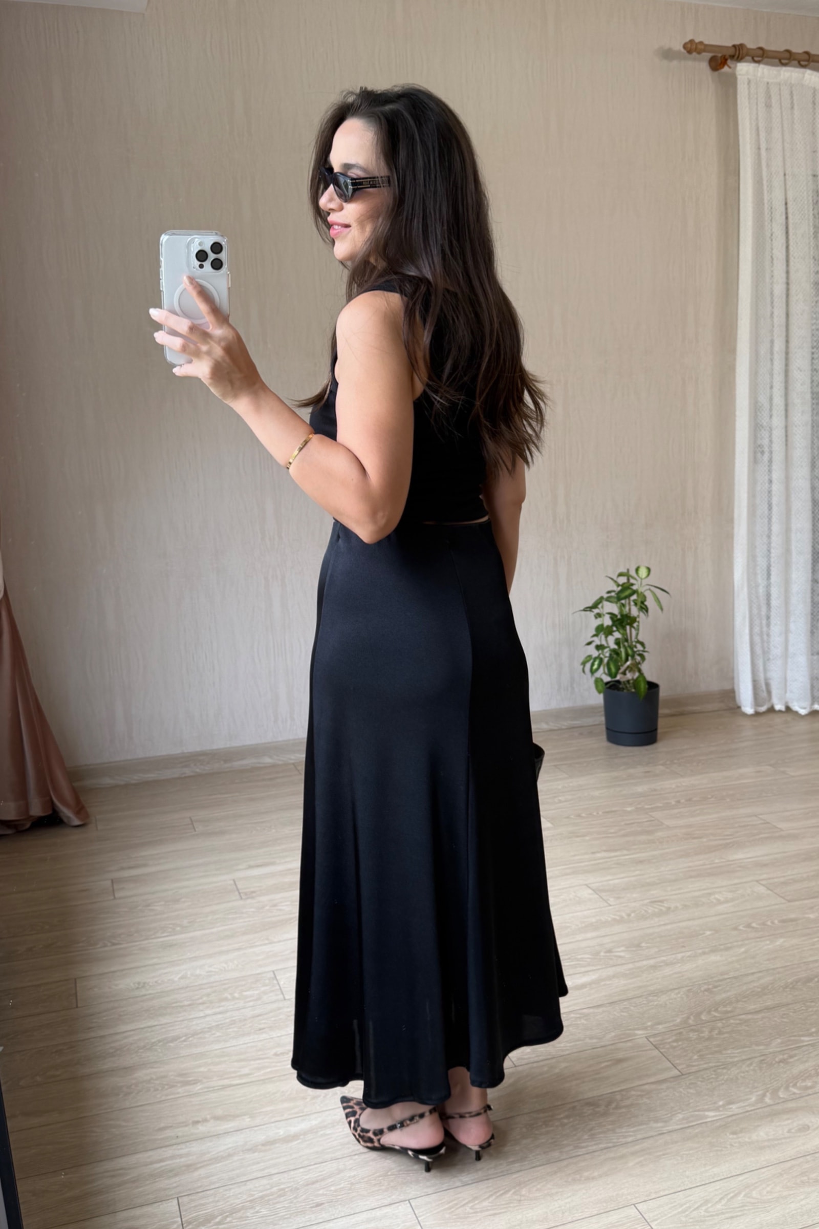 Ester Full Likralı Saten Etek