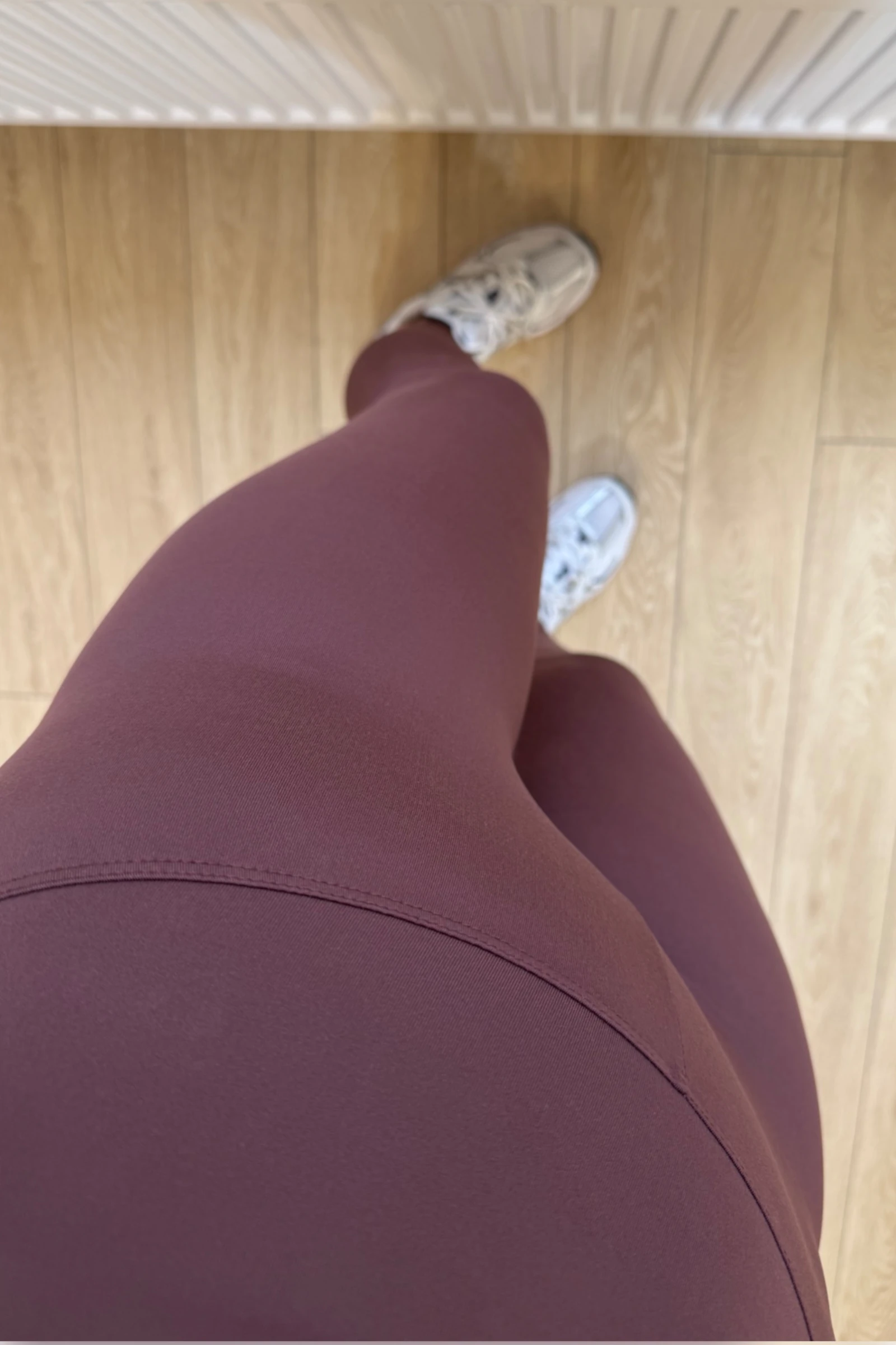 Oysh Çaplı Ağıllı Tayt - Bordo Qırmızı - Kahverengi