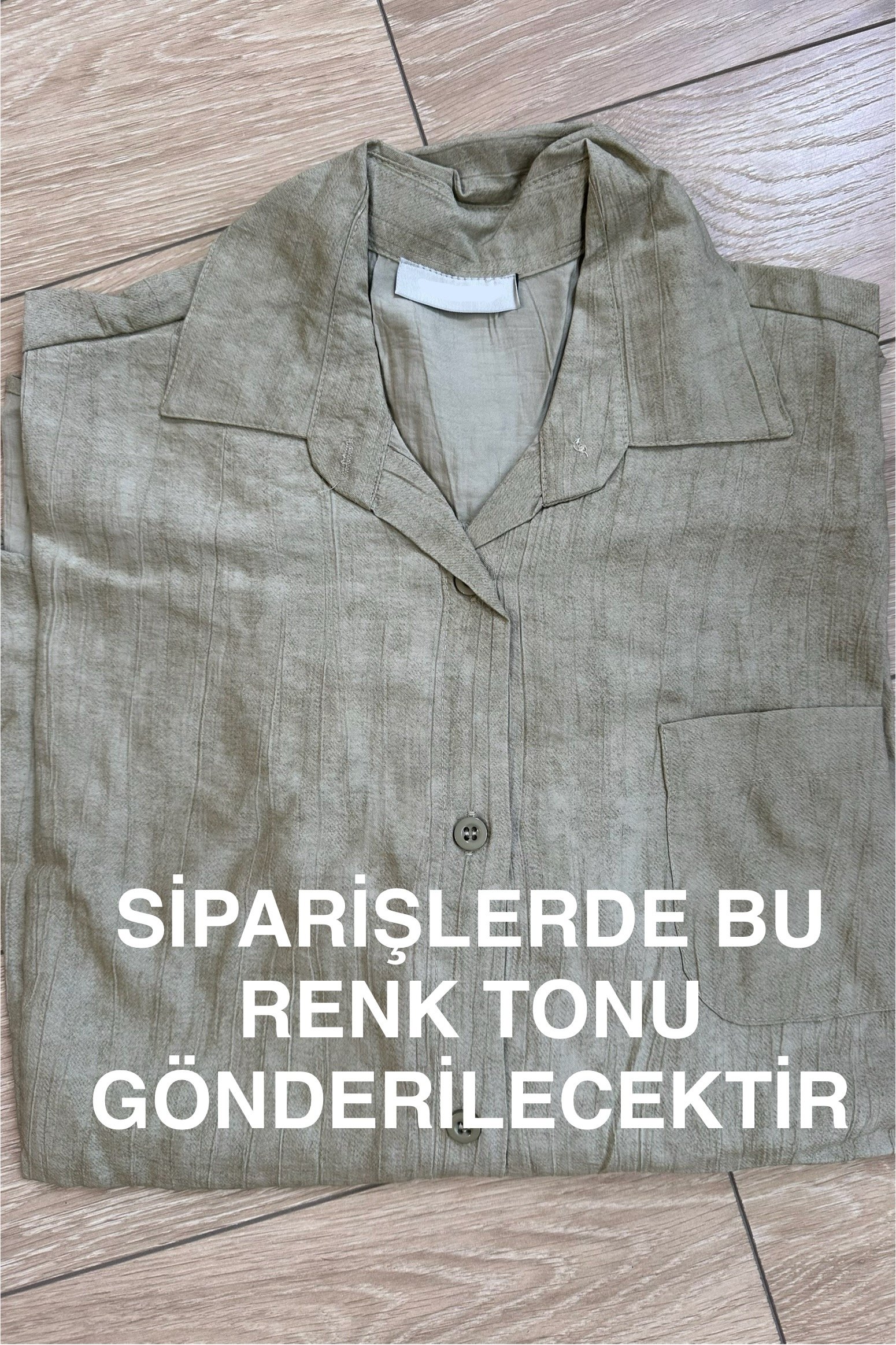 Vanessa Qısaqol Korduroy Kostyum - Nanə Yaşıl - Haki