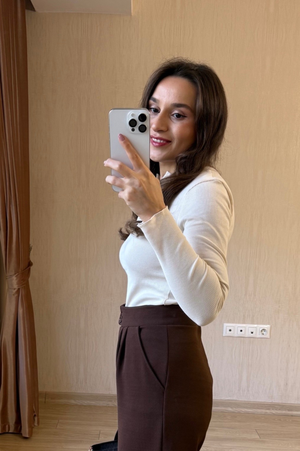Dilvin Şəffaf Bluza Zümrüd Yaşıl - Krem