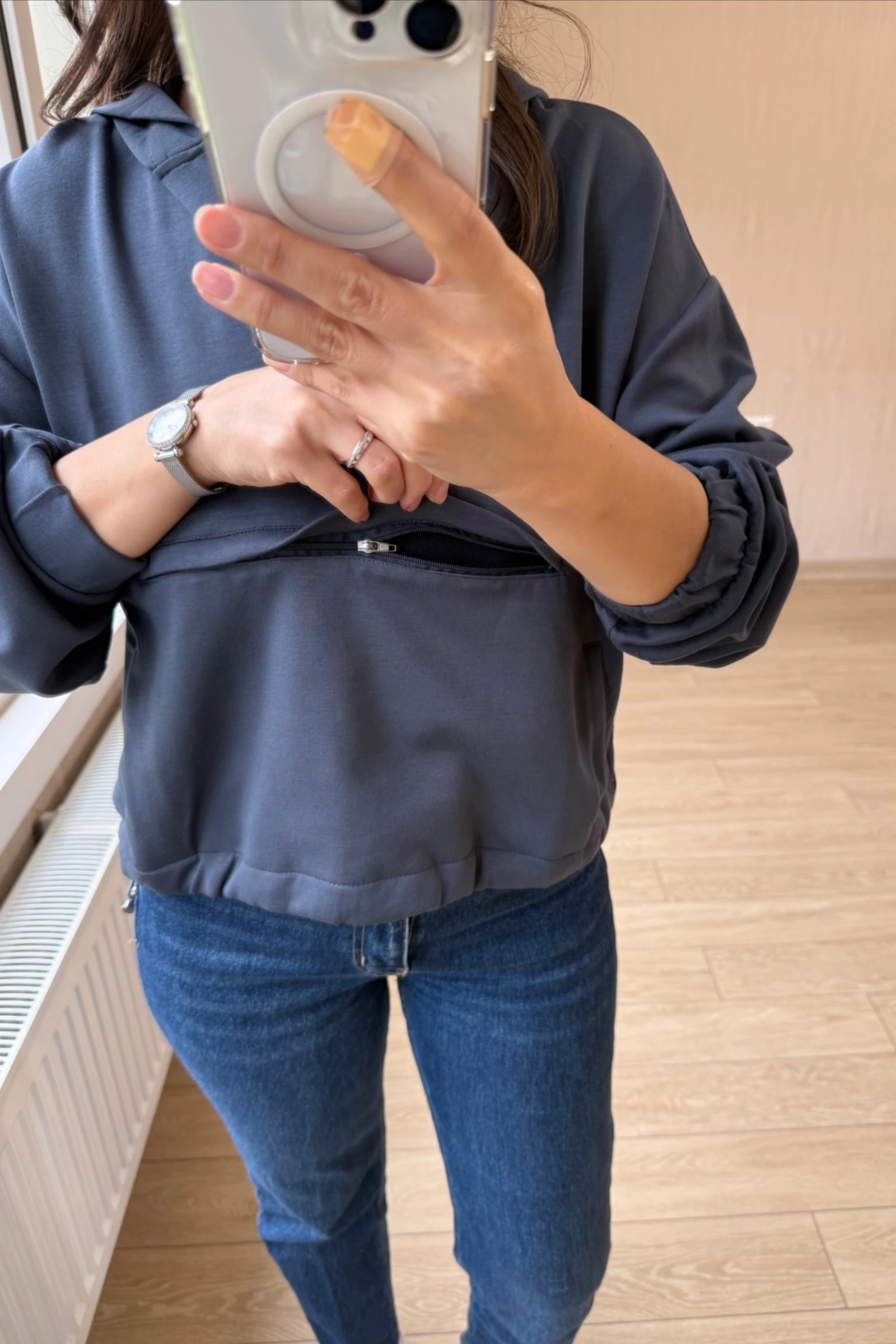 Antrasit Basic Sweatshirt - Füme