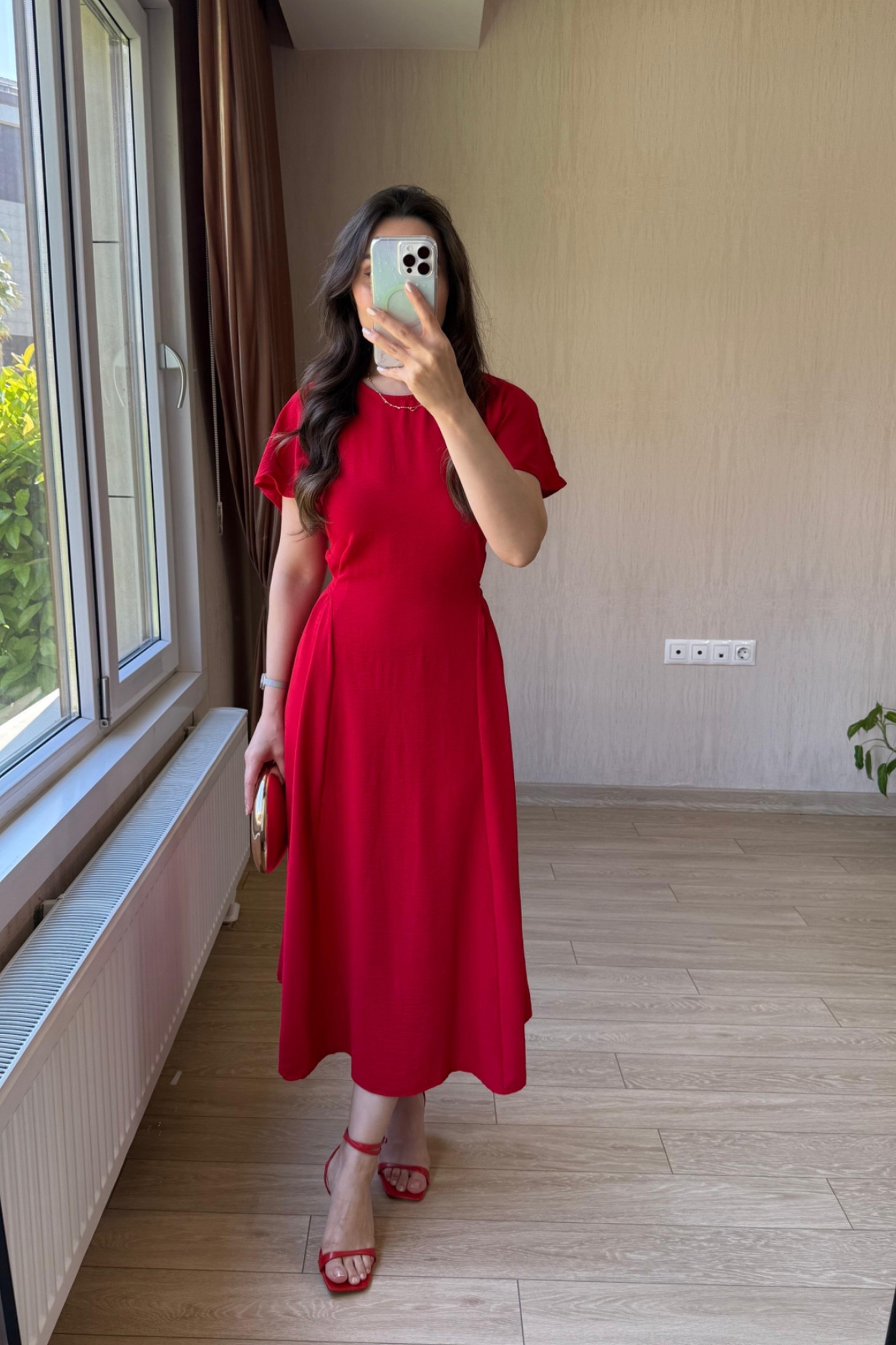 Bianca Belden Bağlamalı Ayrobin Kumaş Elbise