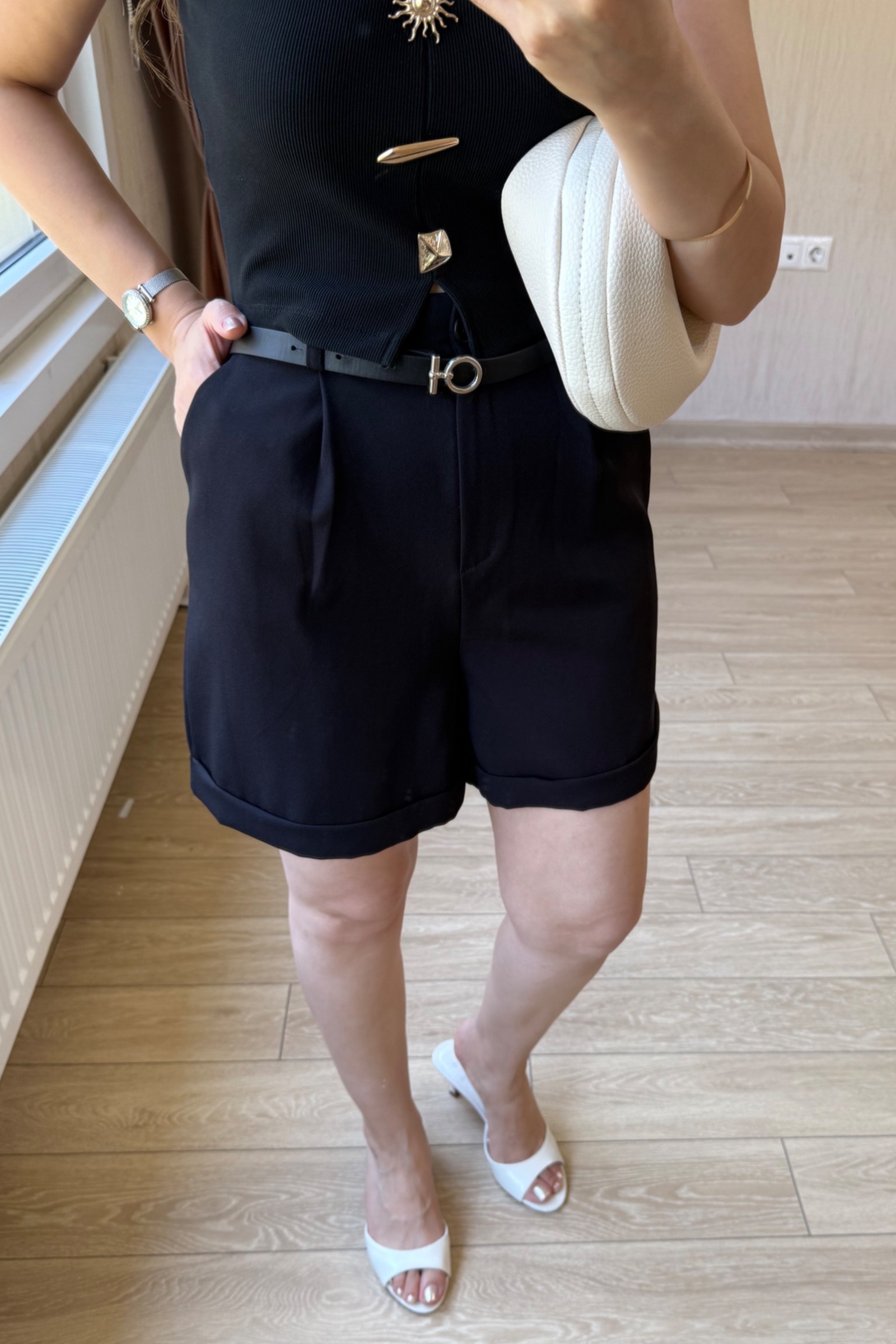Orj ZR Latte Tensel Şort - Siyah